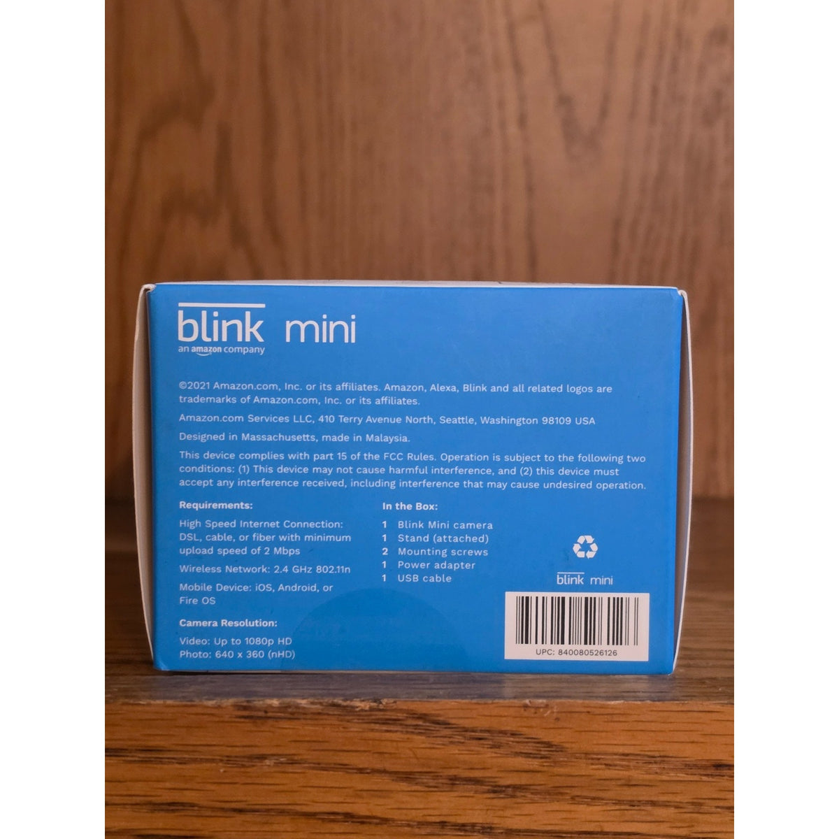 Blink Mini Smart Security Camera Indoor Outdoor Plug-In White