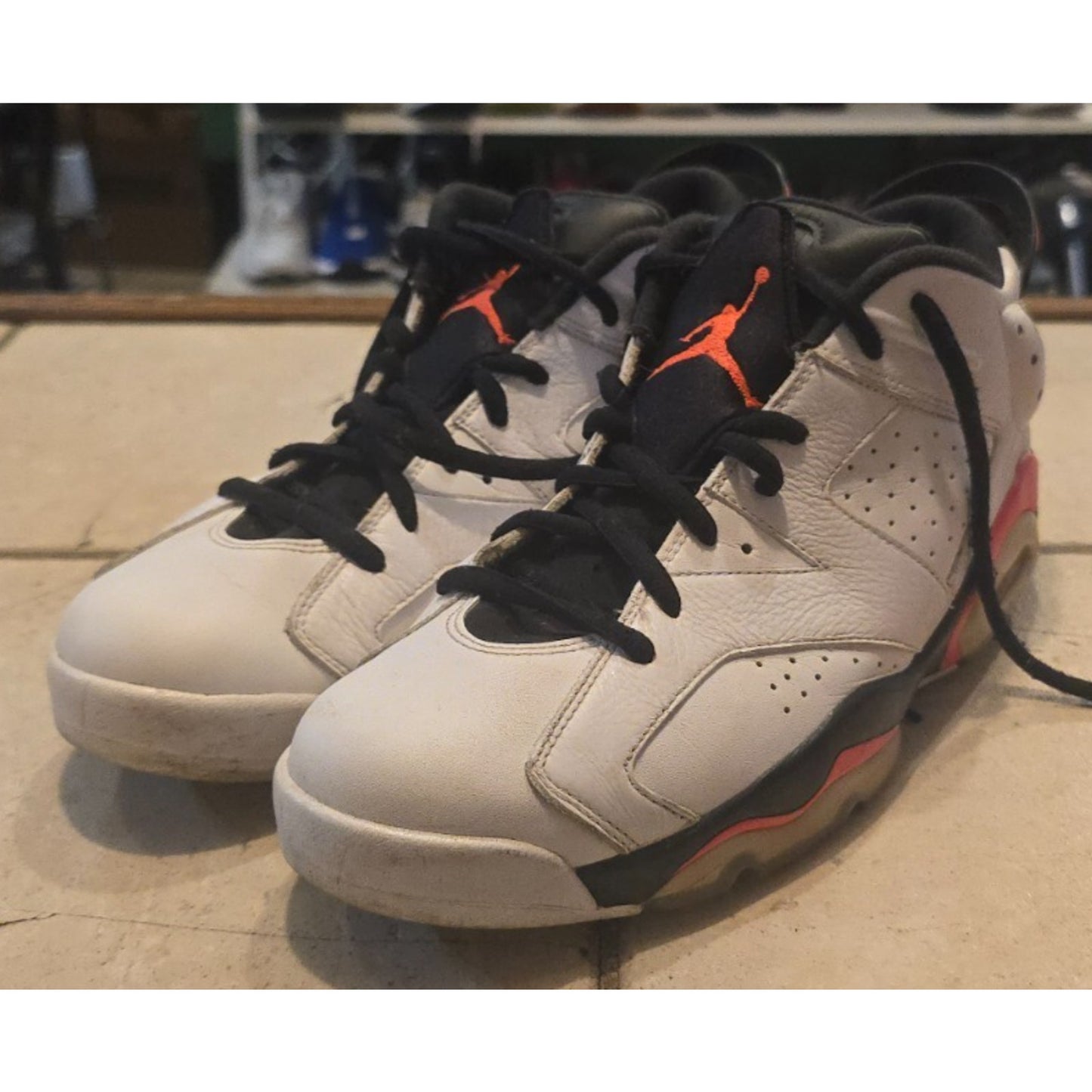 Jordan 6 Retro Low - White/Infrared 23-Black - 304401-123 - Men’s size 12