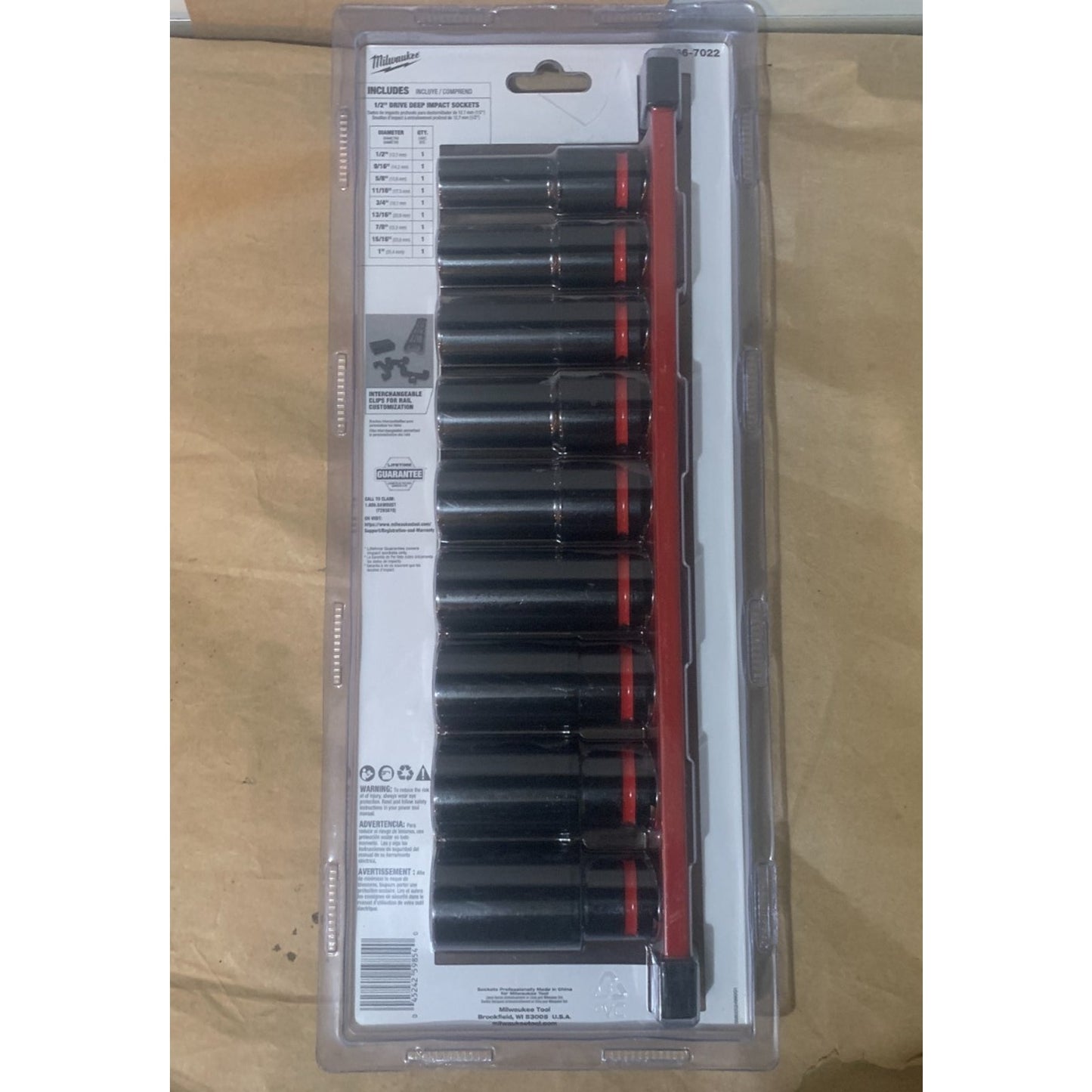 Milwaukee 49-66-7022 Shockwave Impact Duty 1/2'' Drive SAE Deep Socket 6 Point