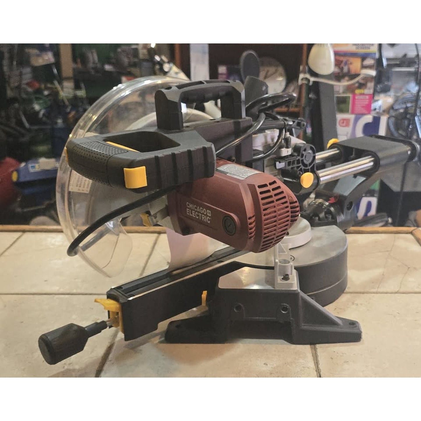 Chicago 10" Sliding Compound Miter Saw Tool w/ Tilting Blade / 61971 /