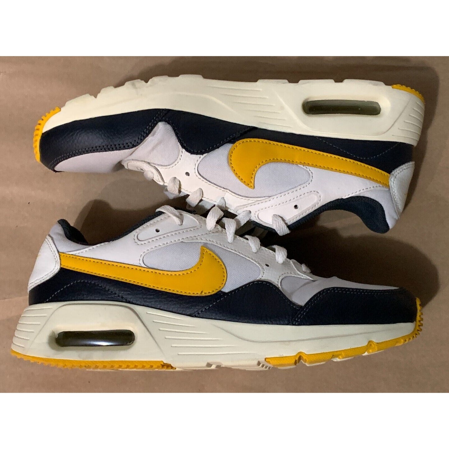 Nike Air Max SC Sail University Gold Sail Shoes Dark Blue Mens Sz 8.5