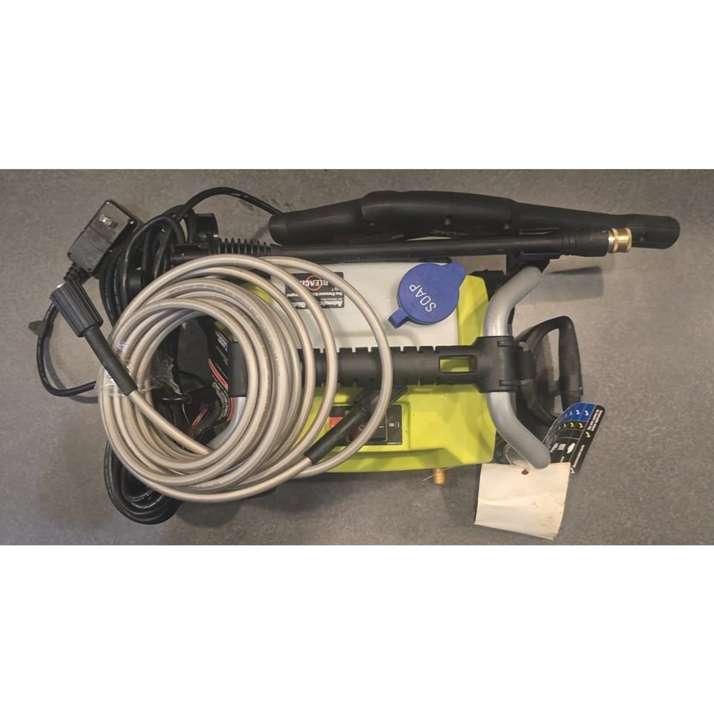 Ryobi 1900 PSI 1.2 GPM Cold Water Wheeled Electric Pressure Washer / RY1419MTVNM /
