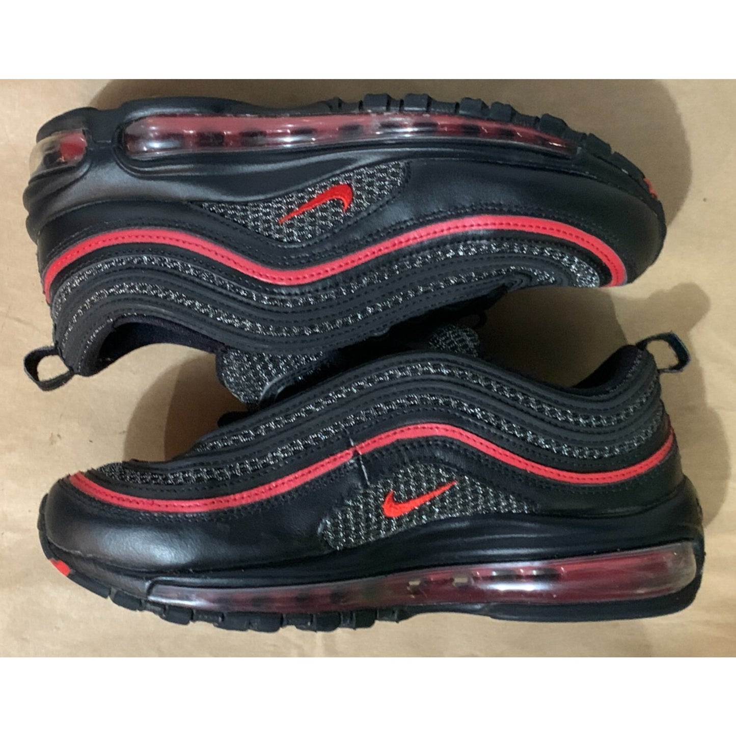 Nike Air Max 97 Valentines Day Black Red Womens Size 8 Running Shoes CU9990-001