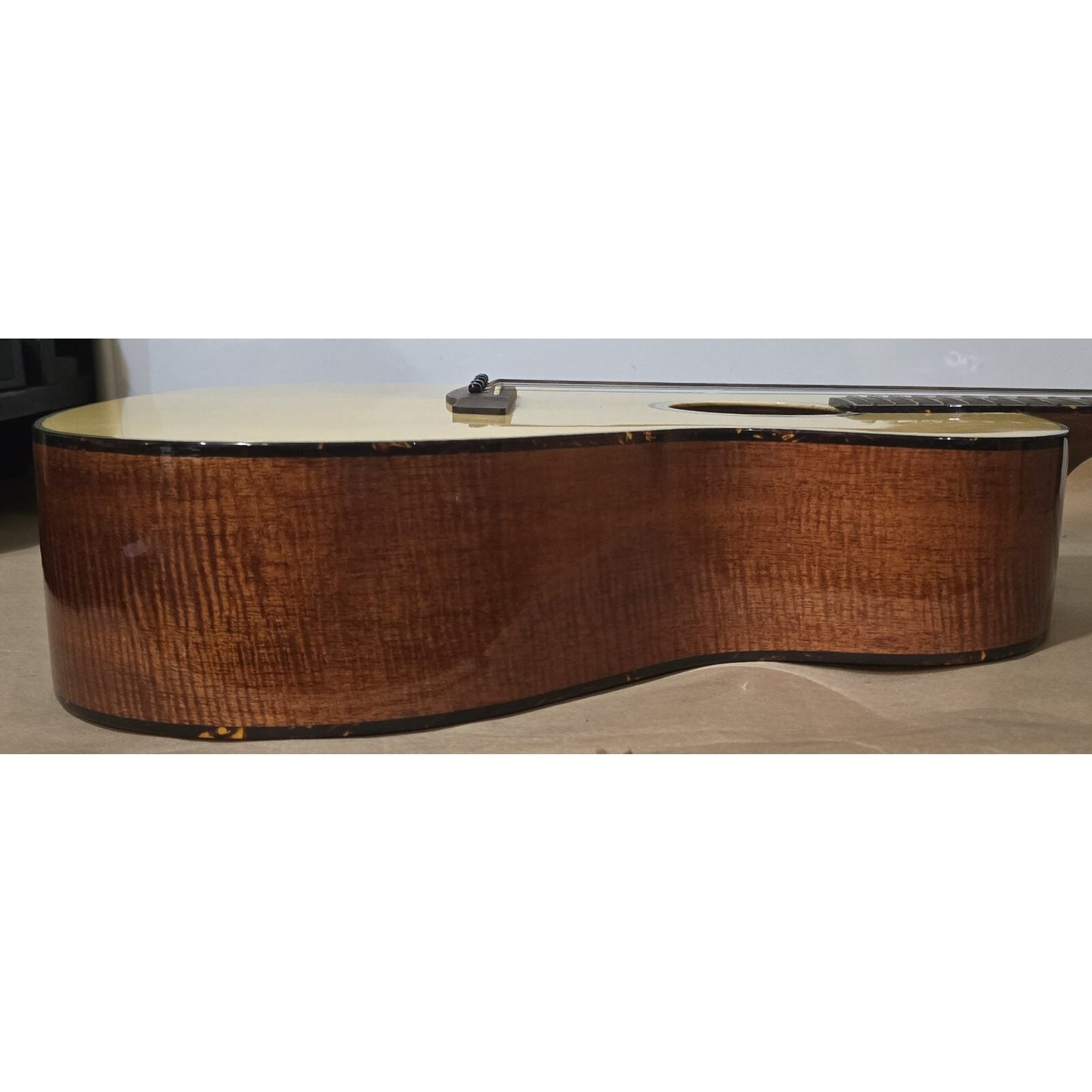 Fender GA-43S RARE Natural Gloss 100% Solid Spruce & Mahogany OM Model w/ Case