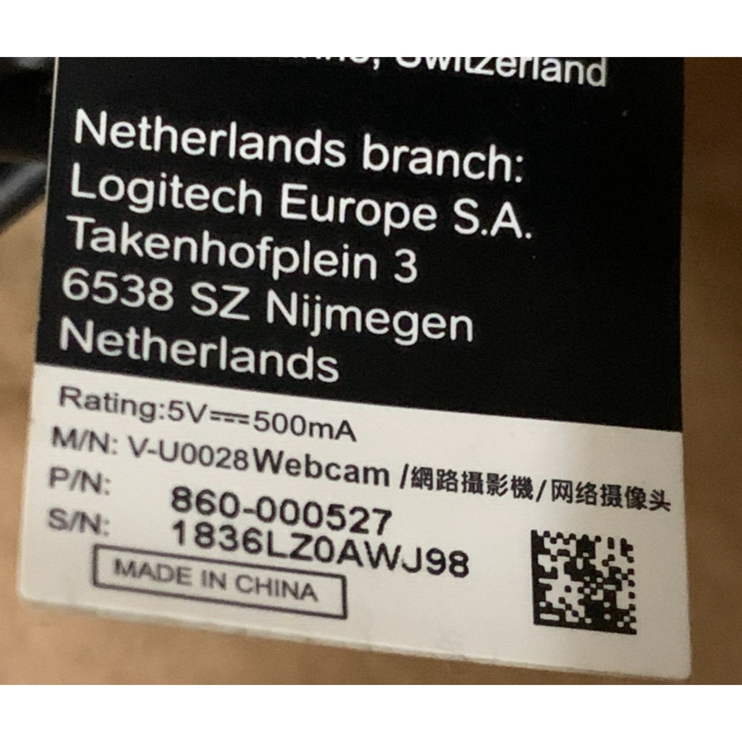 Logitech C920 1080p USB HD Pro Webcam V-U0028