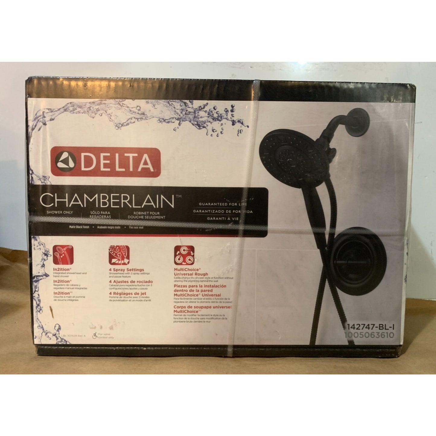 Chamberlain In2ition 2-in-1 Rough-in Valve Included Single-Handle 4-Spray Shower