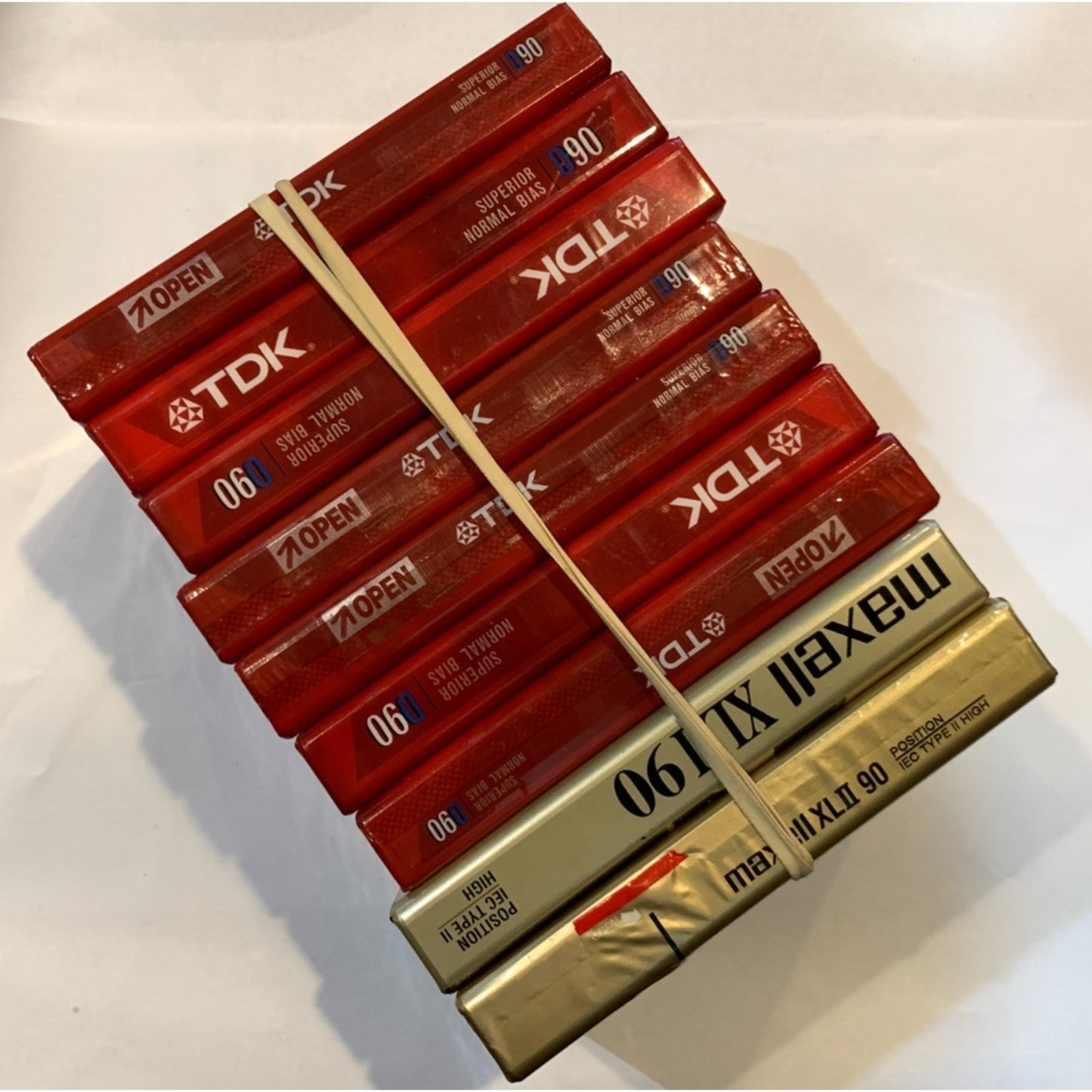 LOT OF 9 TDK 090 & Maxell XL II 90 Cassettes