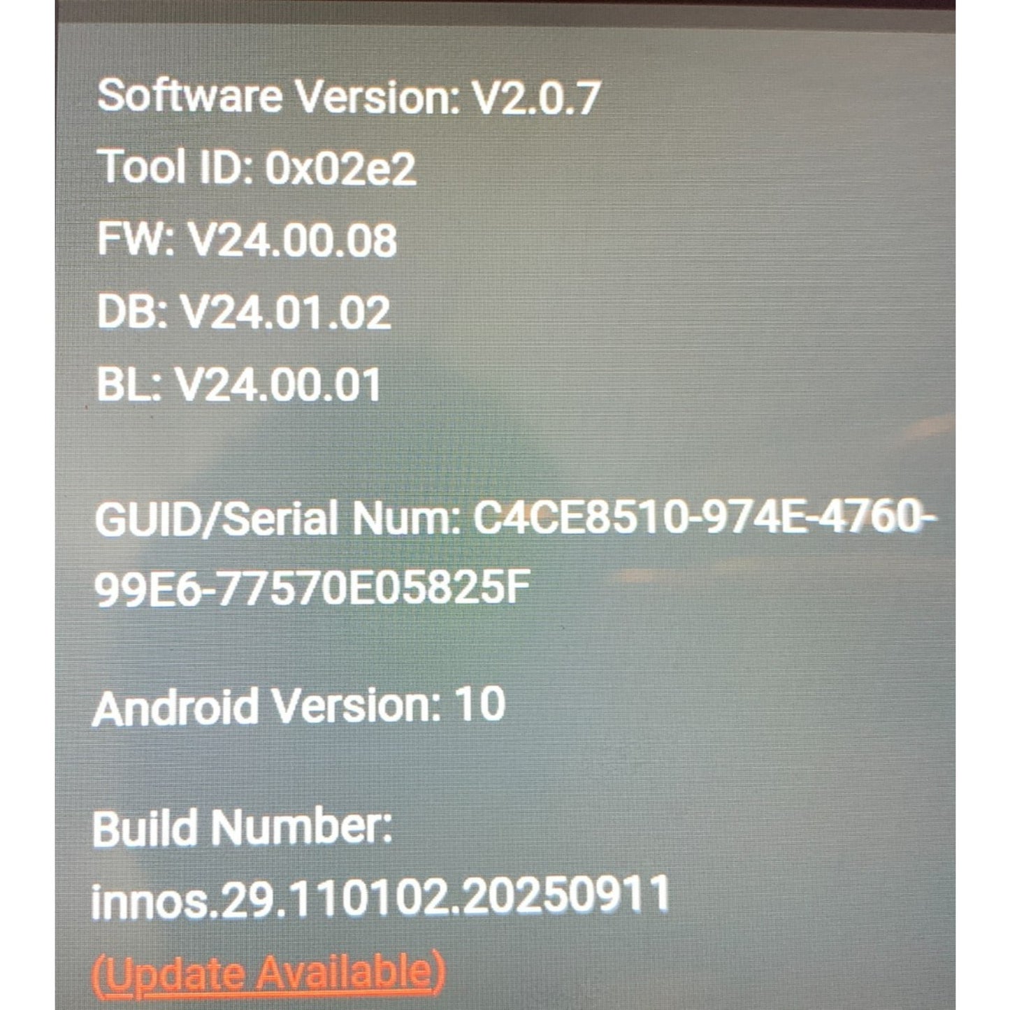 Innova 7111a OBD2 Diagnostic Tablet no case