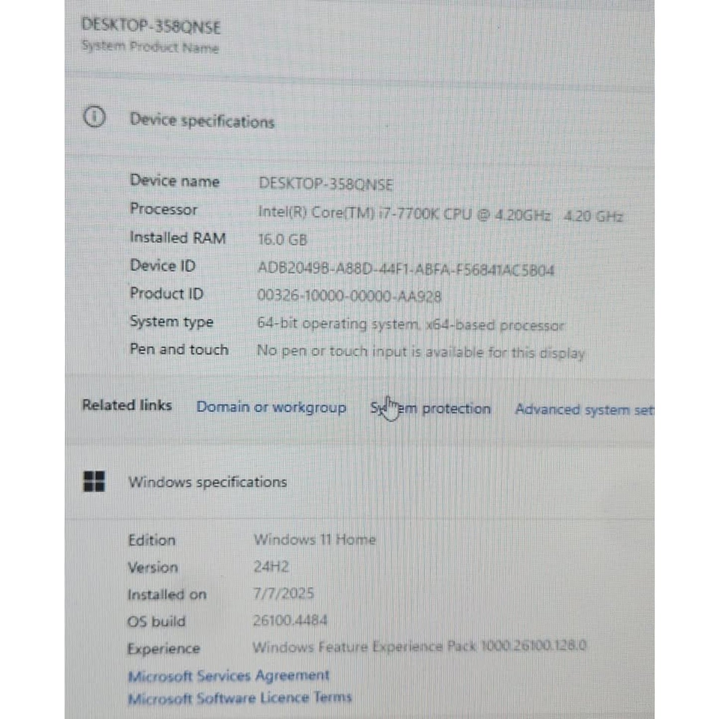 Custom Gaming Desktop / Intel I7-7700K 4.2Ghz / Nvidia GTX 1080Ti / 1TB SSD / 16GB Ram /