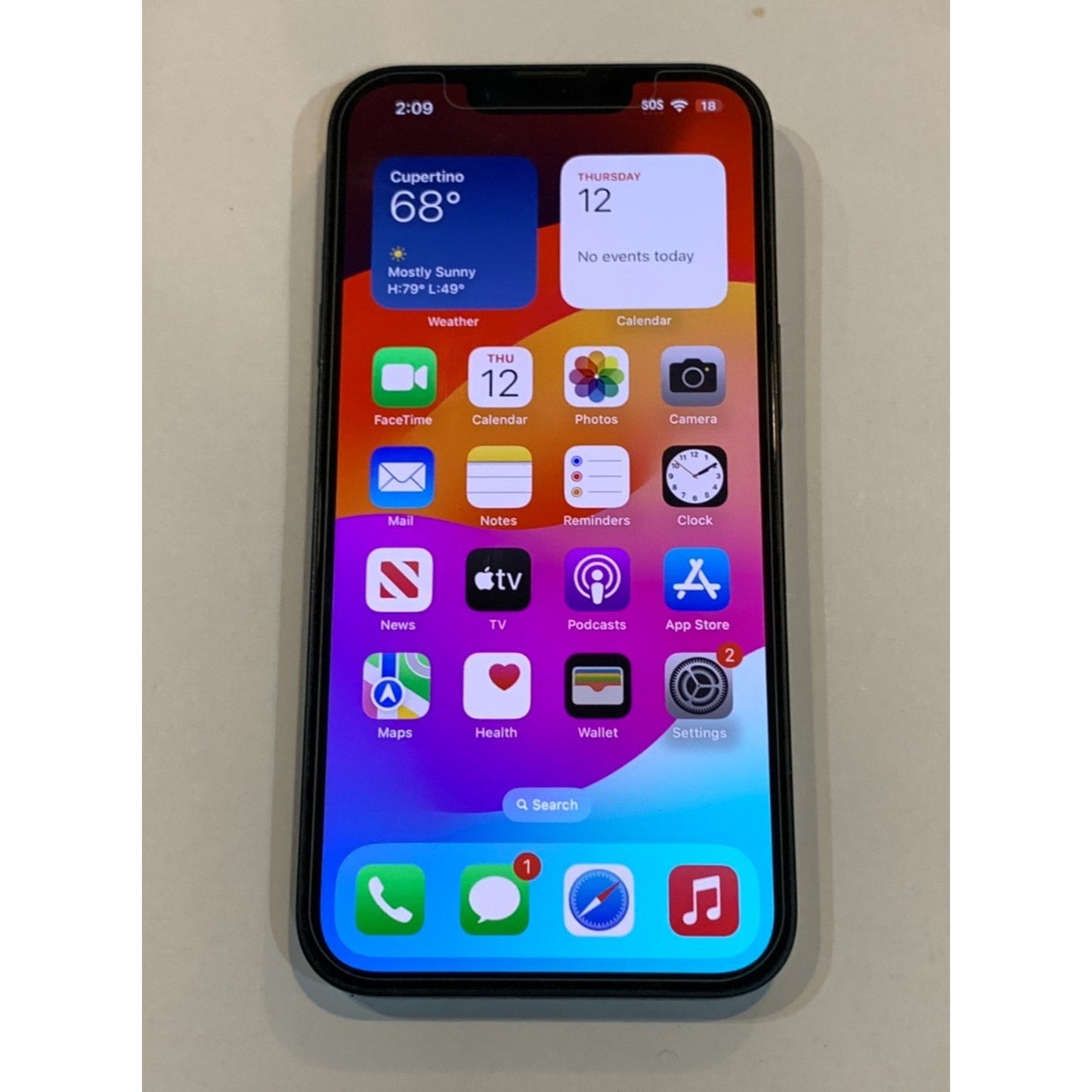 Apple iPhone 14 A2649 128GB | AT&T | Midnight | Battery Health: 91%