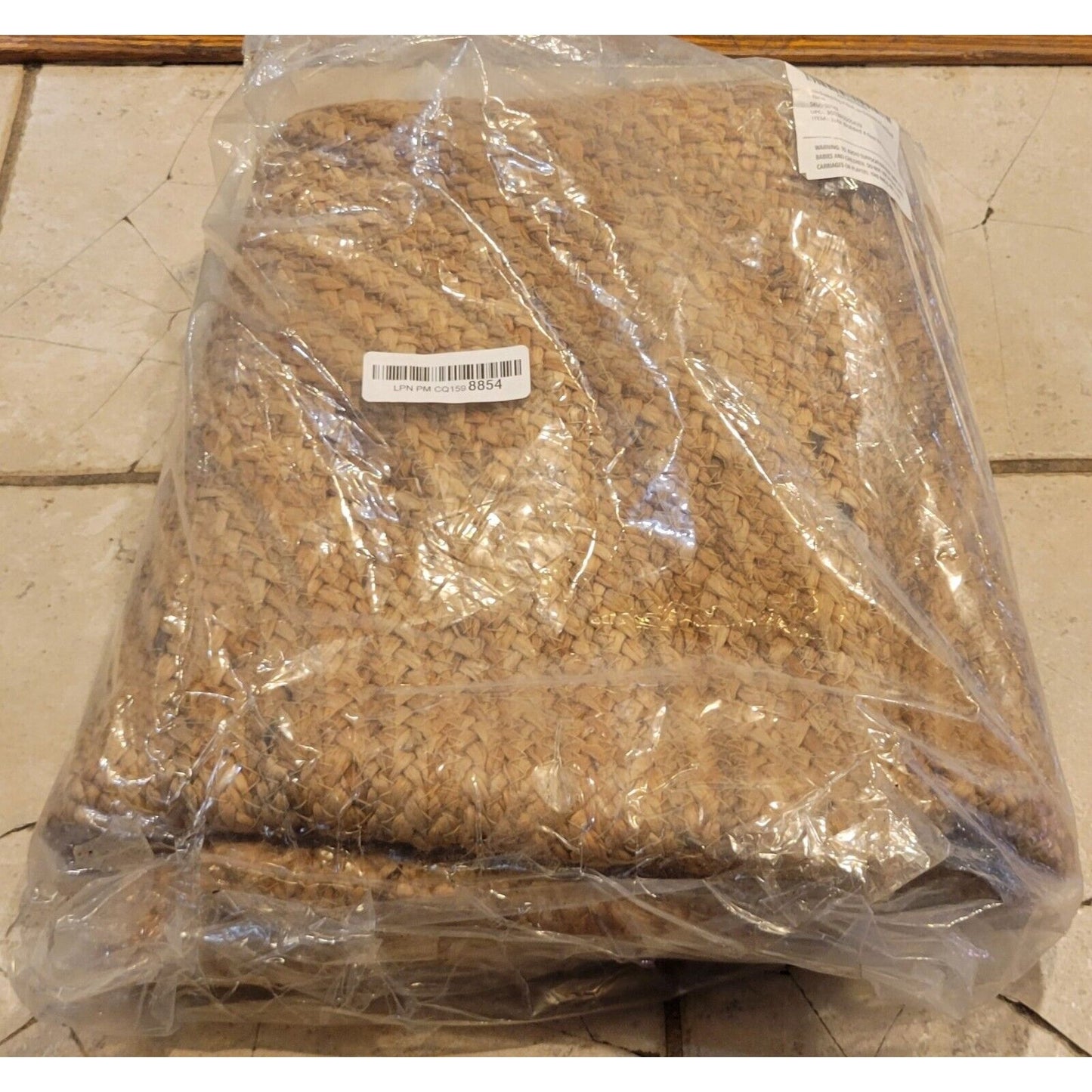 Jute Braided Rug, 4 Round Natural, Hand Woven Reversible Rugs for Kitchen Livin