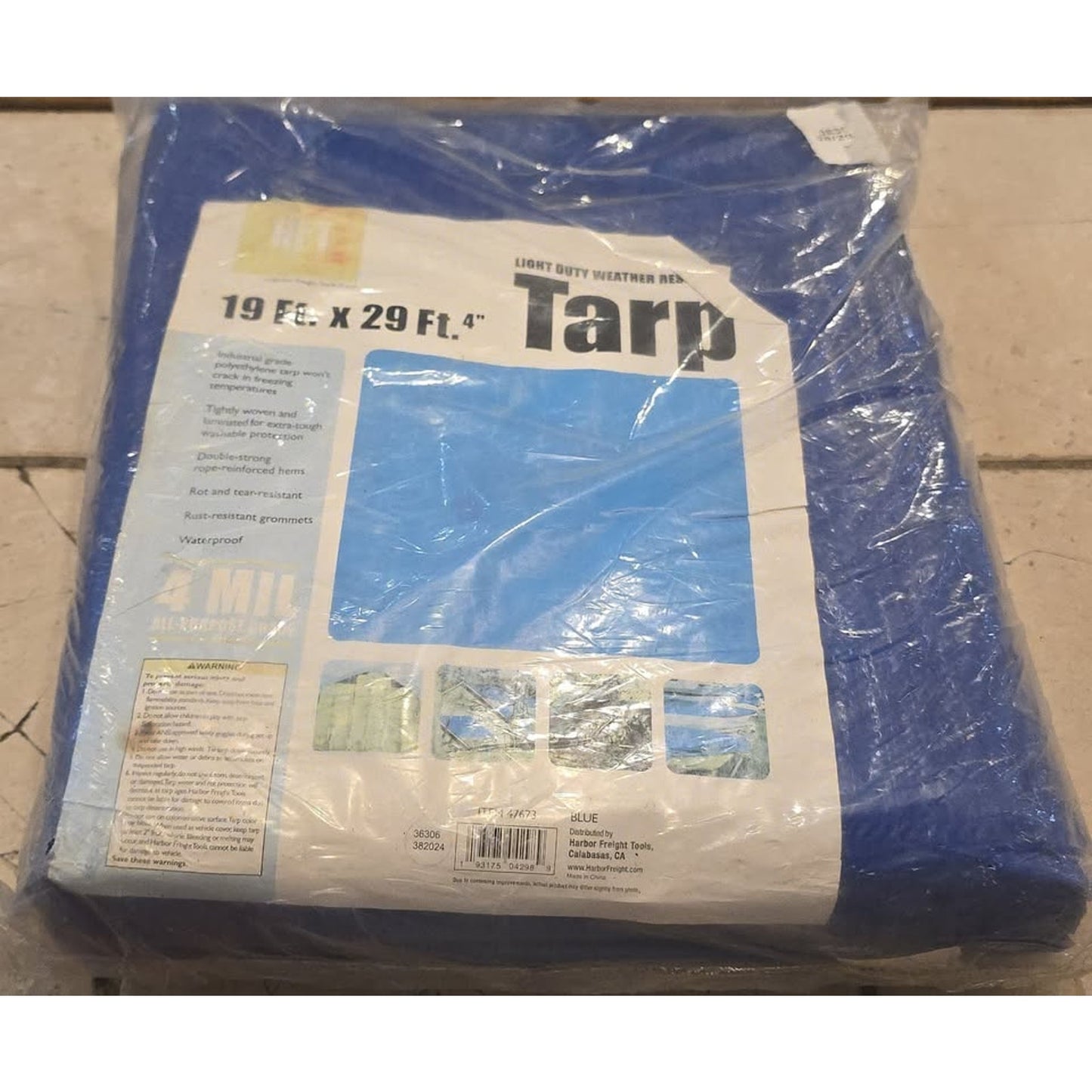 HFT 19" x 29" Blue Tarp