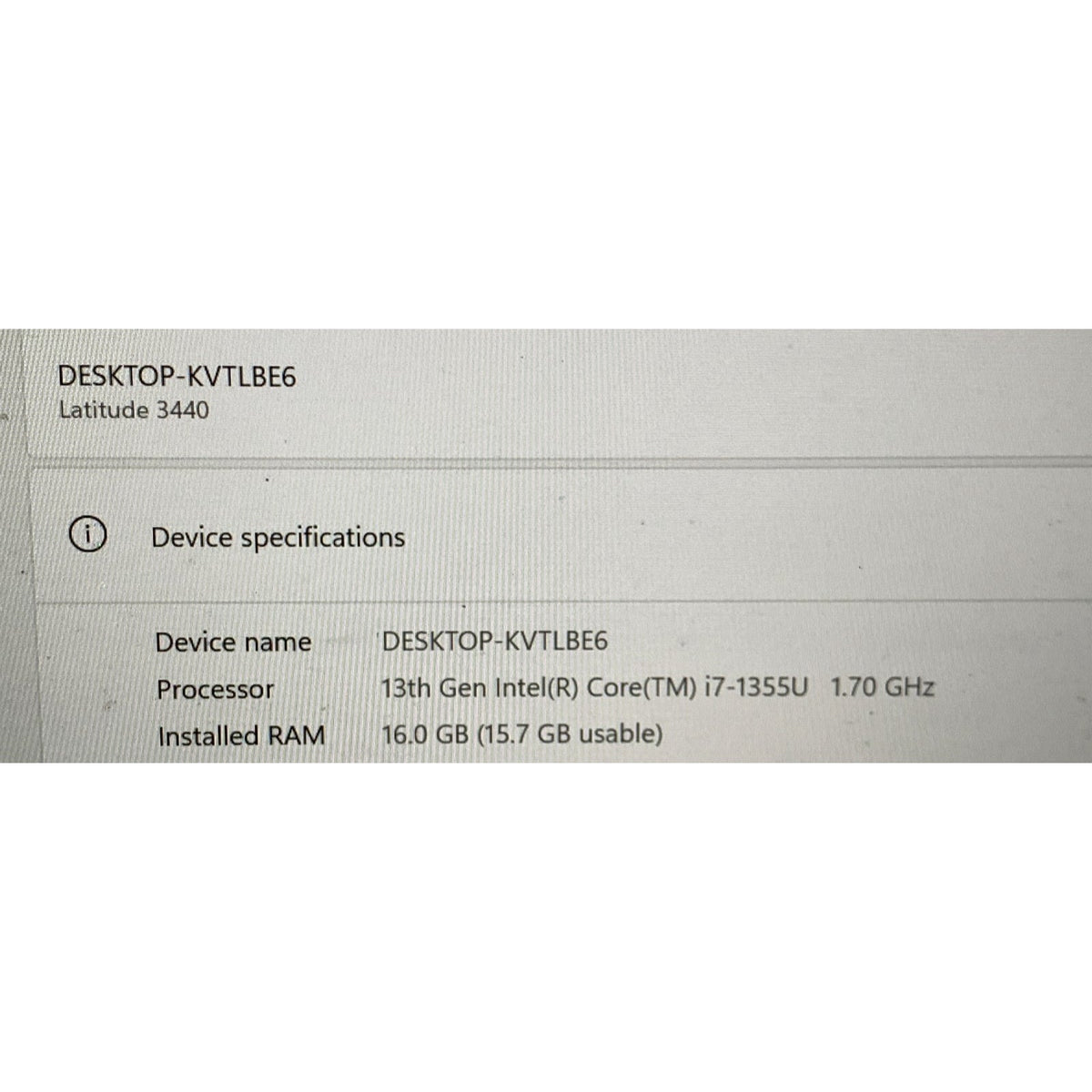 Dell Latitude 3440 i7-1355U 16GB DDR4 500GB SSD W11H