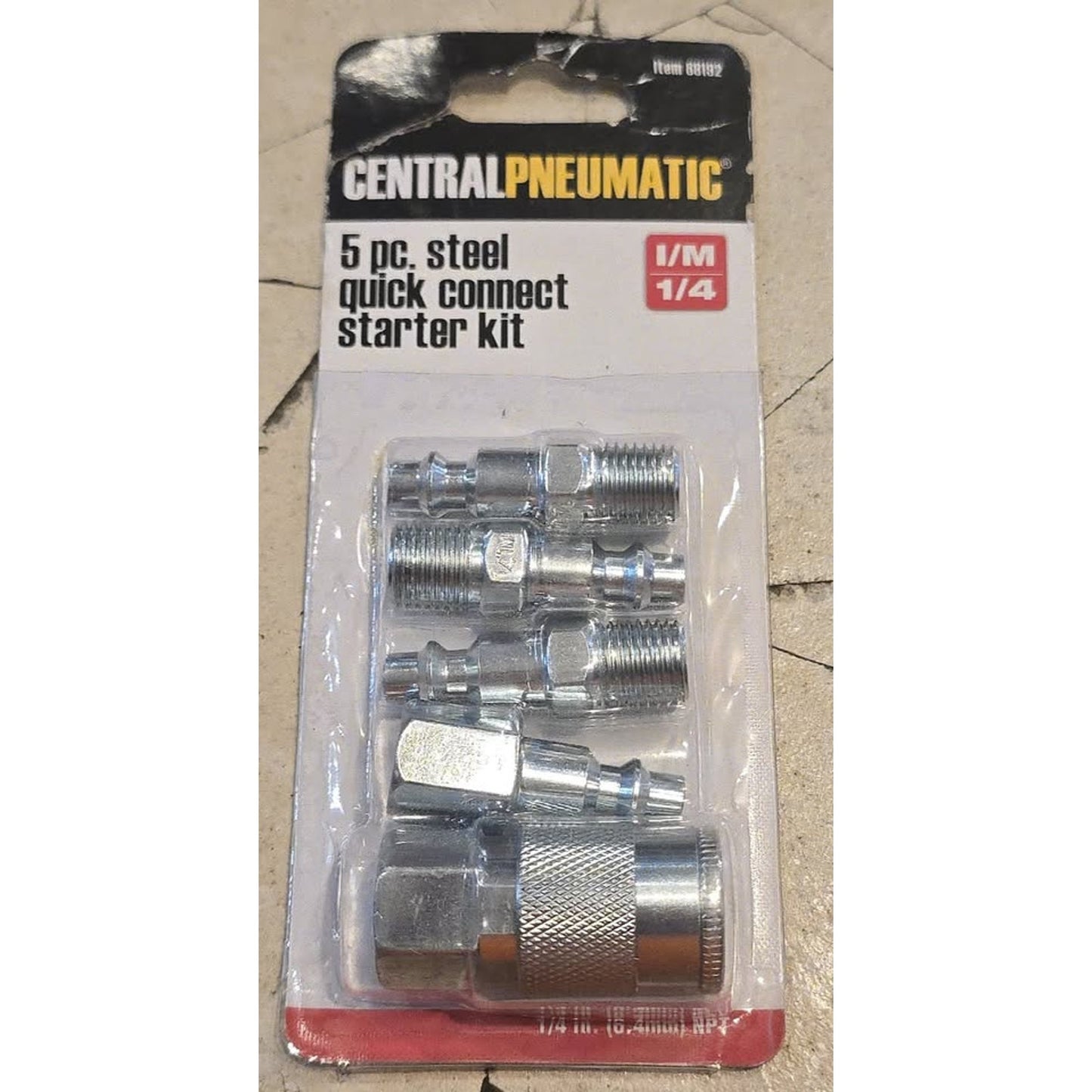 Central Pneumatic 5 Pc. Steel Quick Connect Starter Kit
