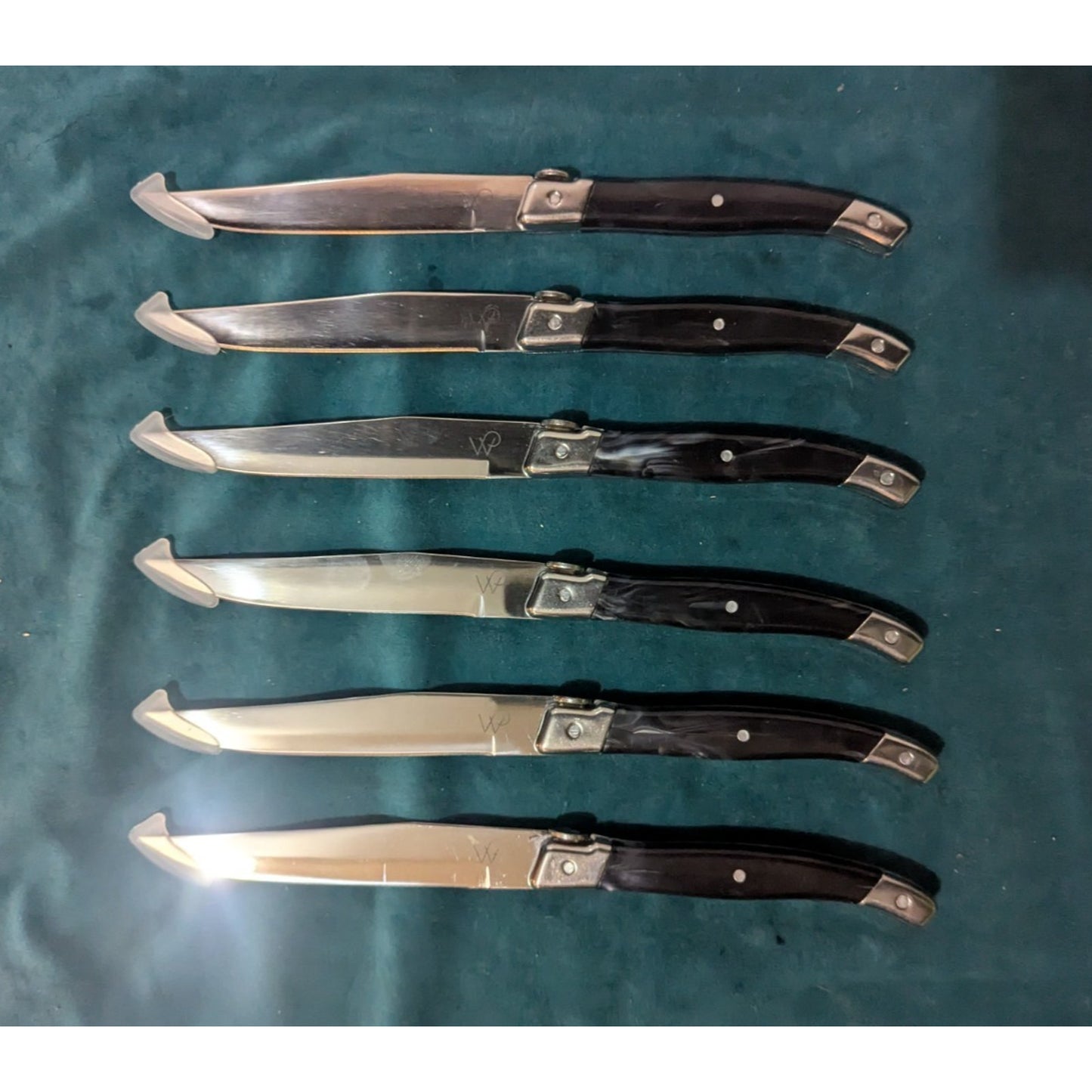 Wolfgang Puck 6 Piece Stainless Steel Steak Knife Set-Black