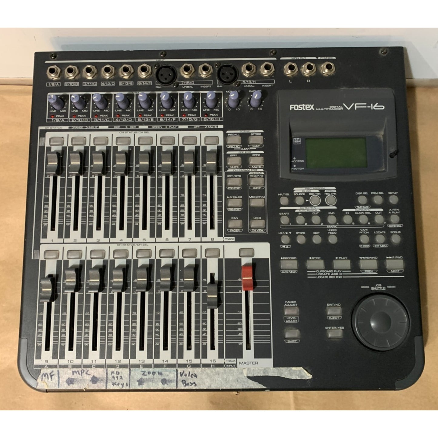 FOSTEX VF-16 DIGITAL MULTITRACKER RECORDER PROCESSOR MIXER