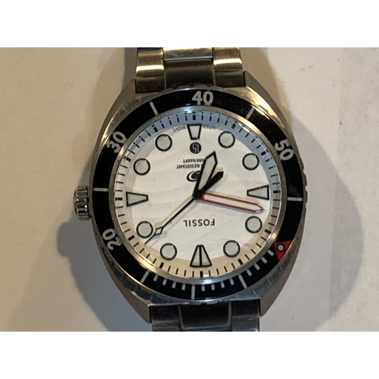 Fossil Men's FS6063 Breaker Three-Hand Date Silver Stainless Steel Watch