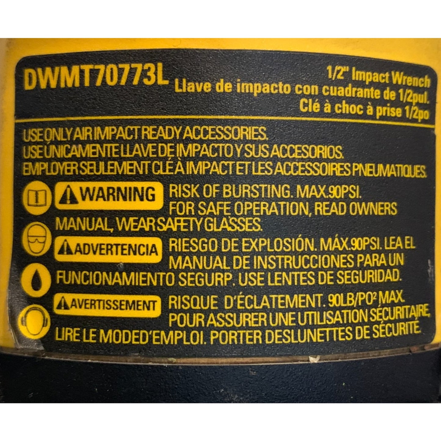 Dewalt 1/2 Pneumatic Impact DWMT70773L