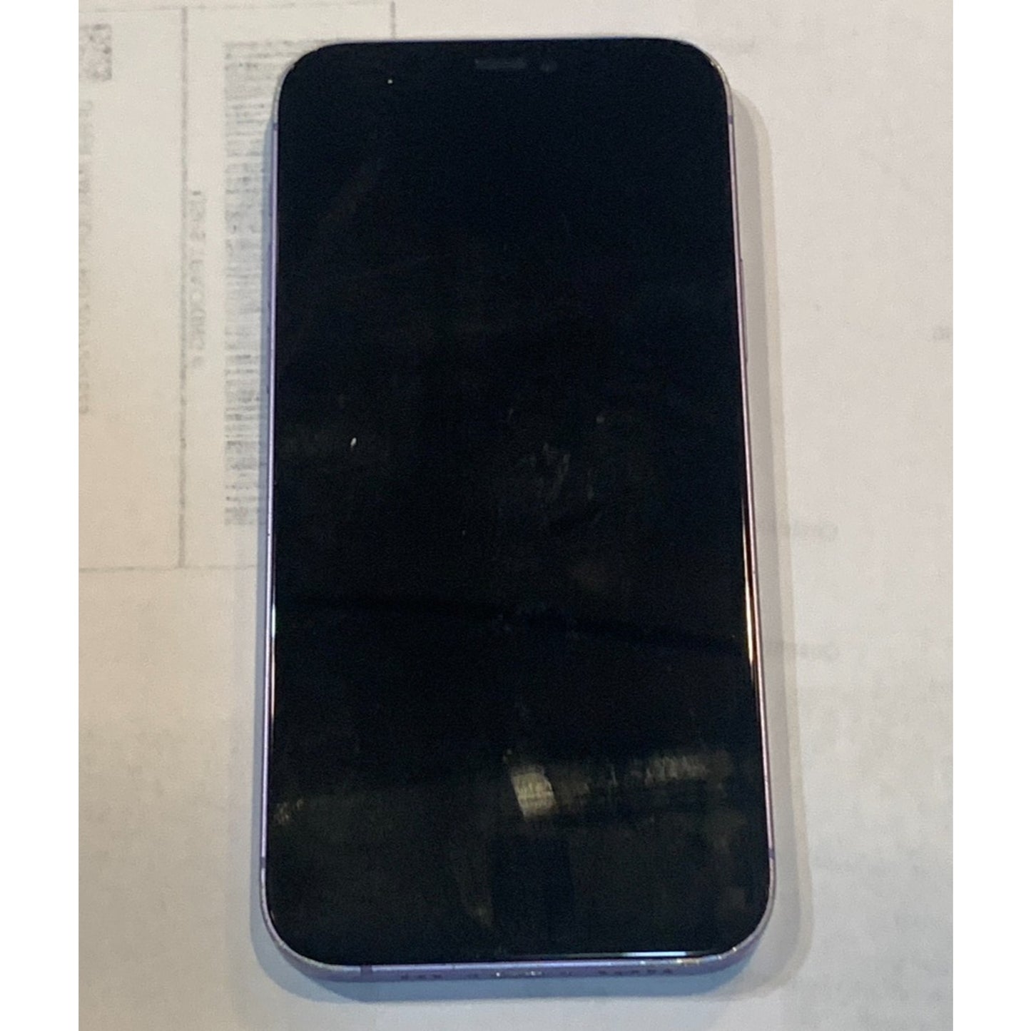 Apple iPhone 12 128GB Unlocked Purple (Back Cracked/ Screen replaced!)