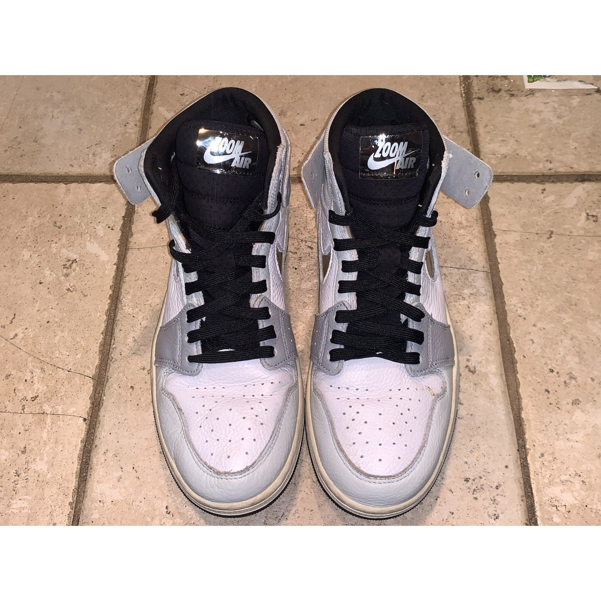 Air Jordan 1 Zoom CMFT 2 Metallic Silver Sneakers Size 10 FJ4652-100(NO SOLES)