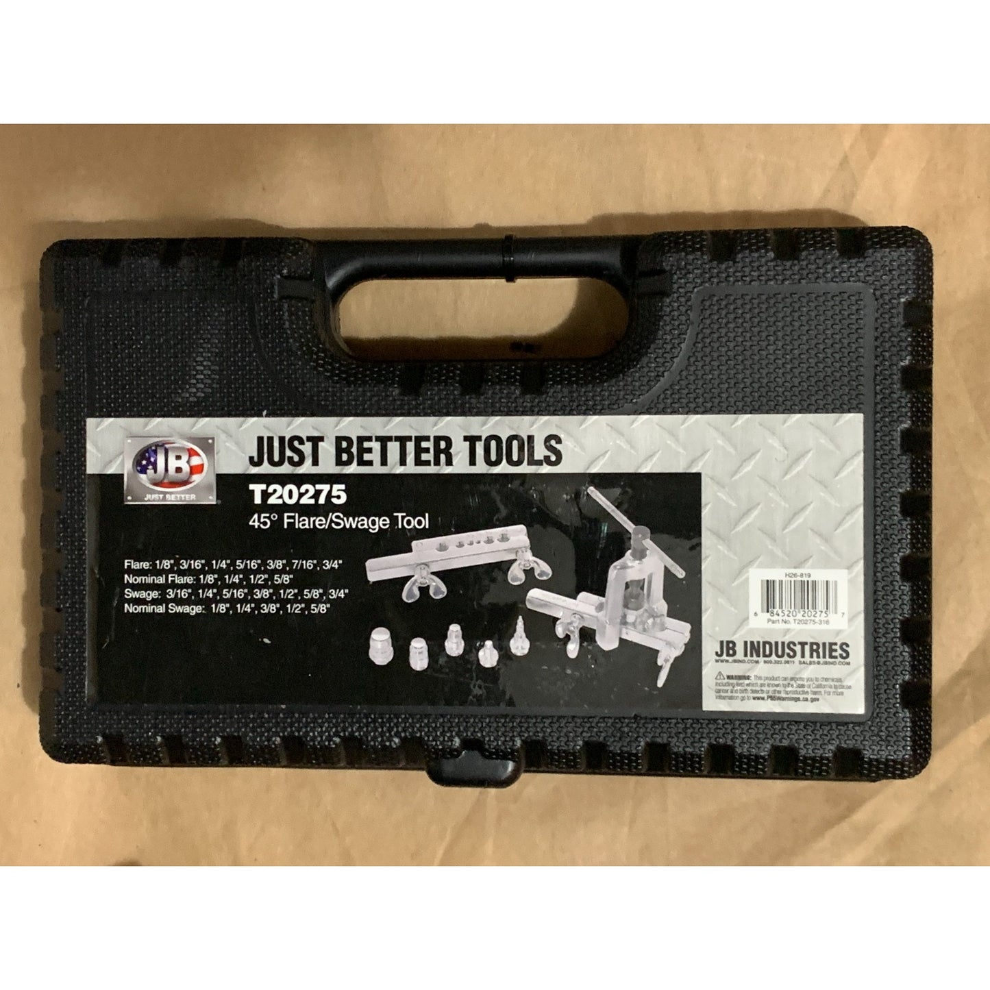 JB INDUSTRIES - T20275 45 Degree Flaring/Swage Tool! AO1068157