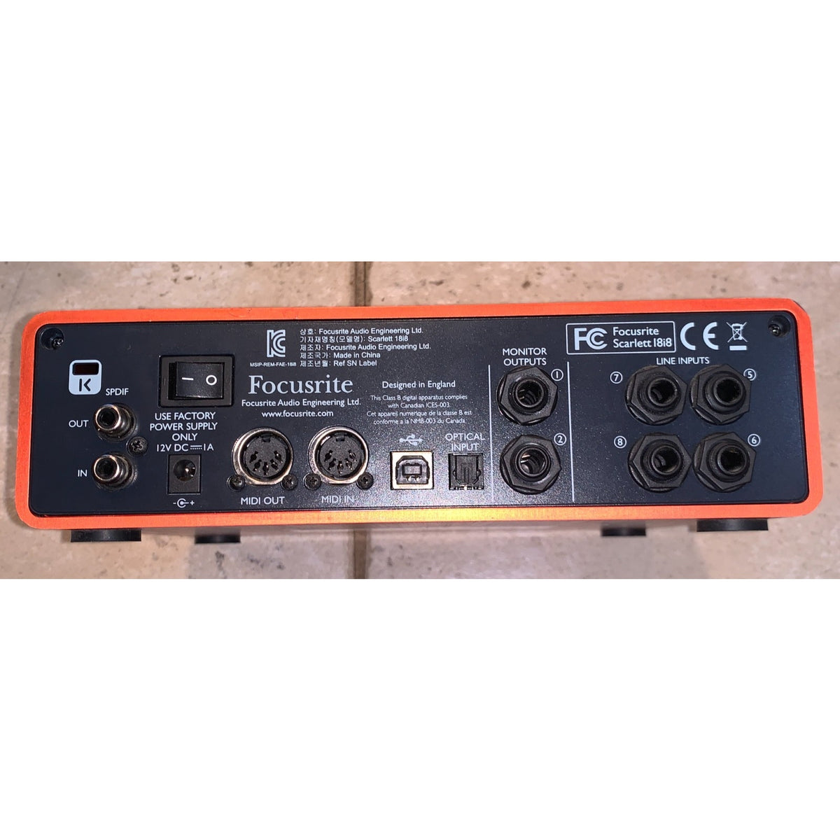 Focusrite Scarlett 18i8 2nd Gen USB Audio Interface