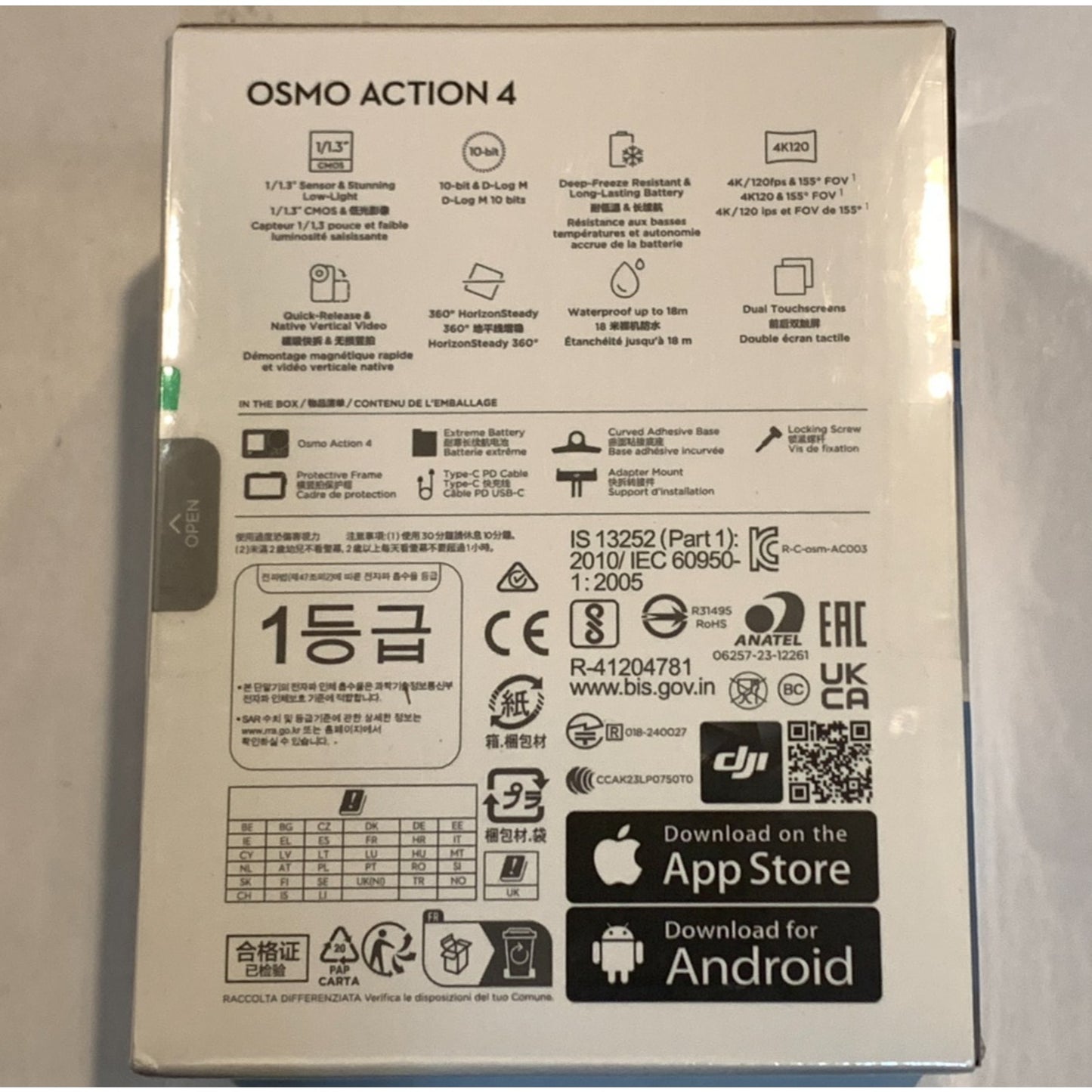 DJI Osmo Action 4 Standard Combo, 4K/120fps Waterproof Action Camera