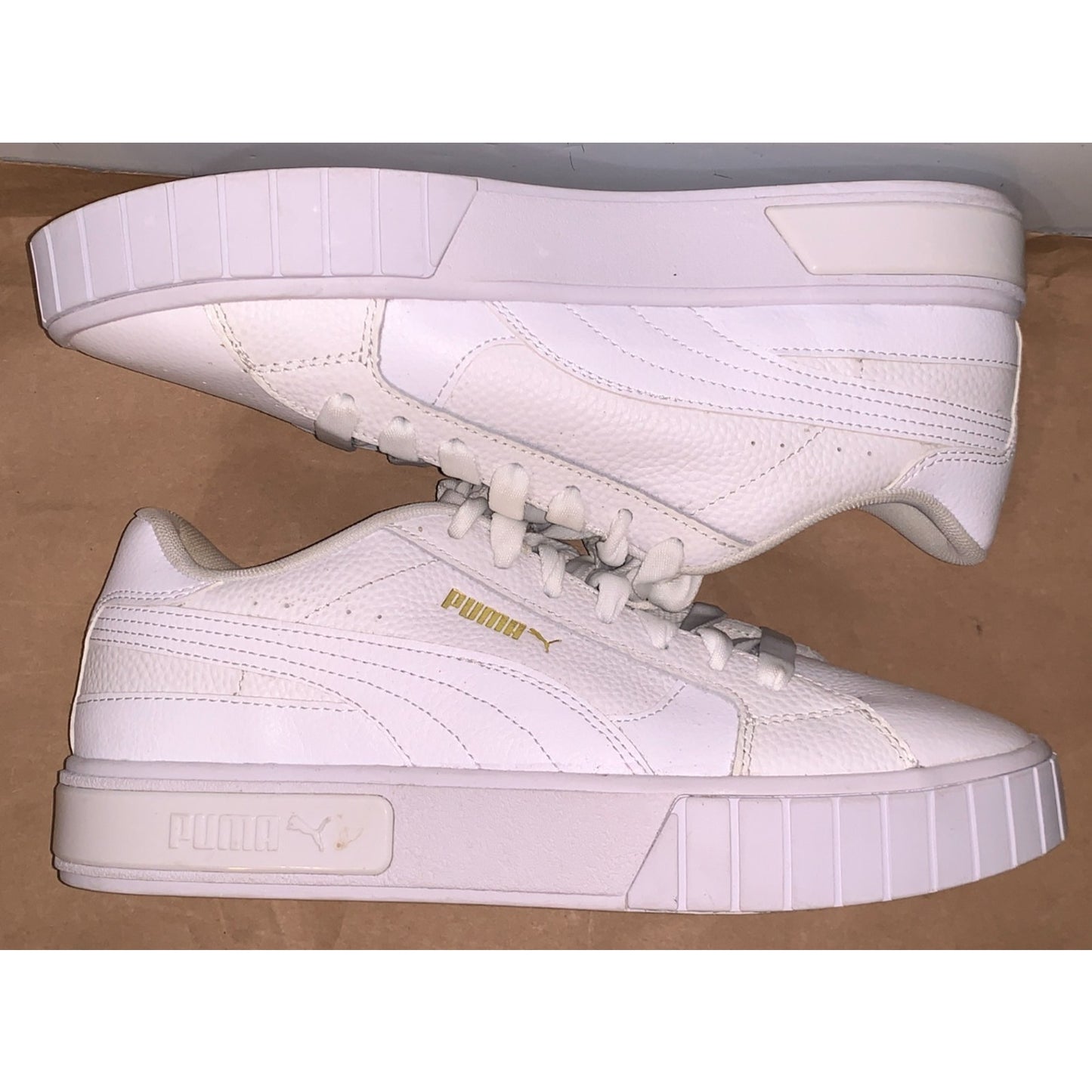 Puma Womens Cali Star 380176-01 White Casual Shoes Sneakers Leather Size 10