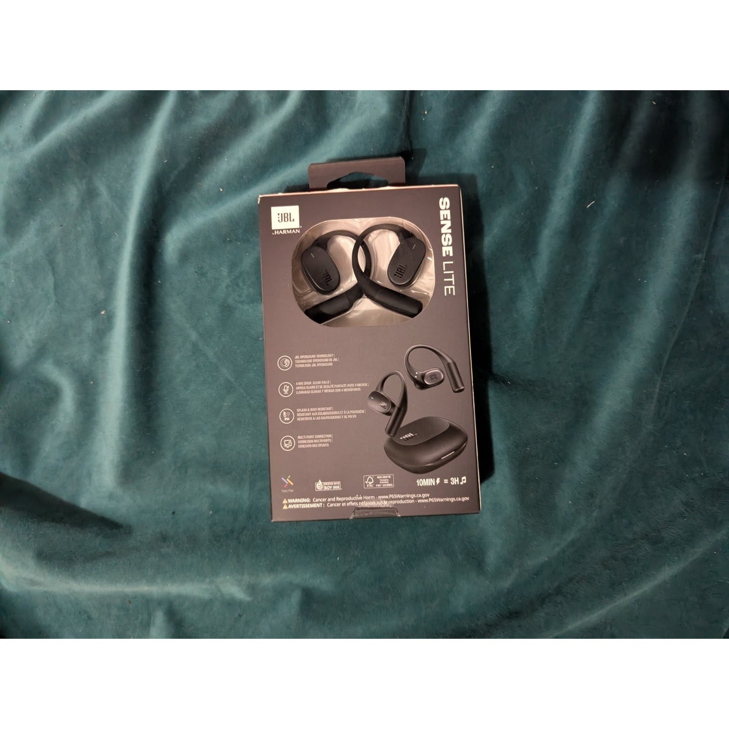 New JBL Sense Lite Open Ear True Wireless Earbuds Black