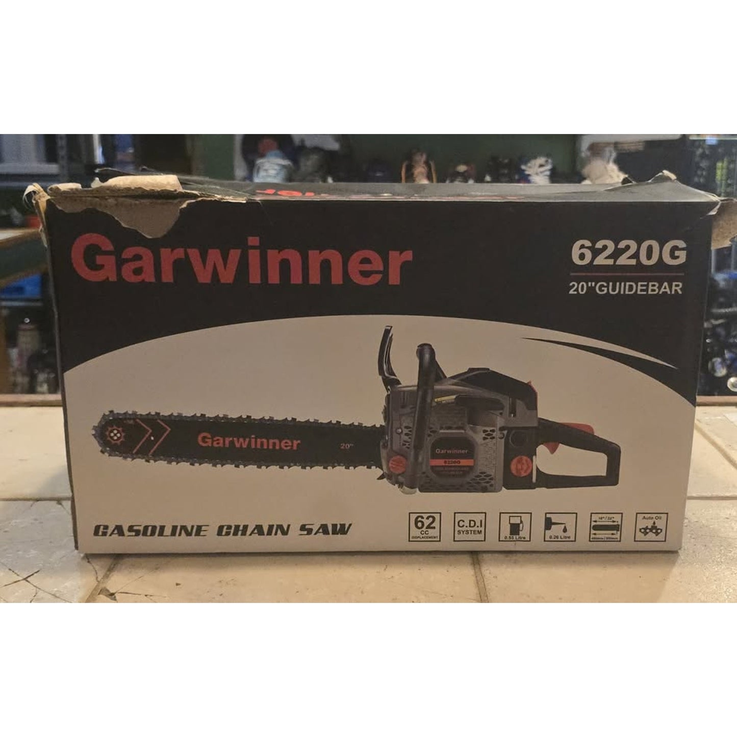Garwinner 2-Stroke 62CC 20" Cordless Gas Chainsaw / 6220G /
