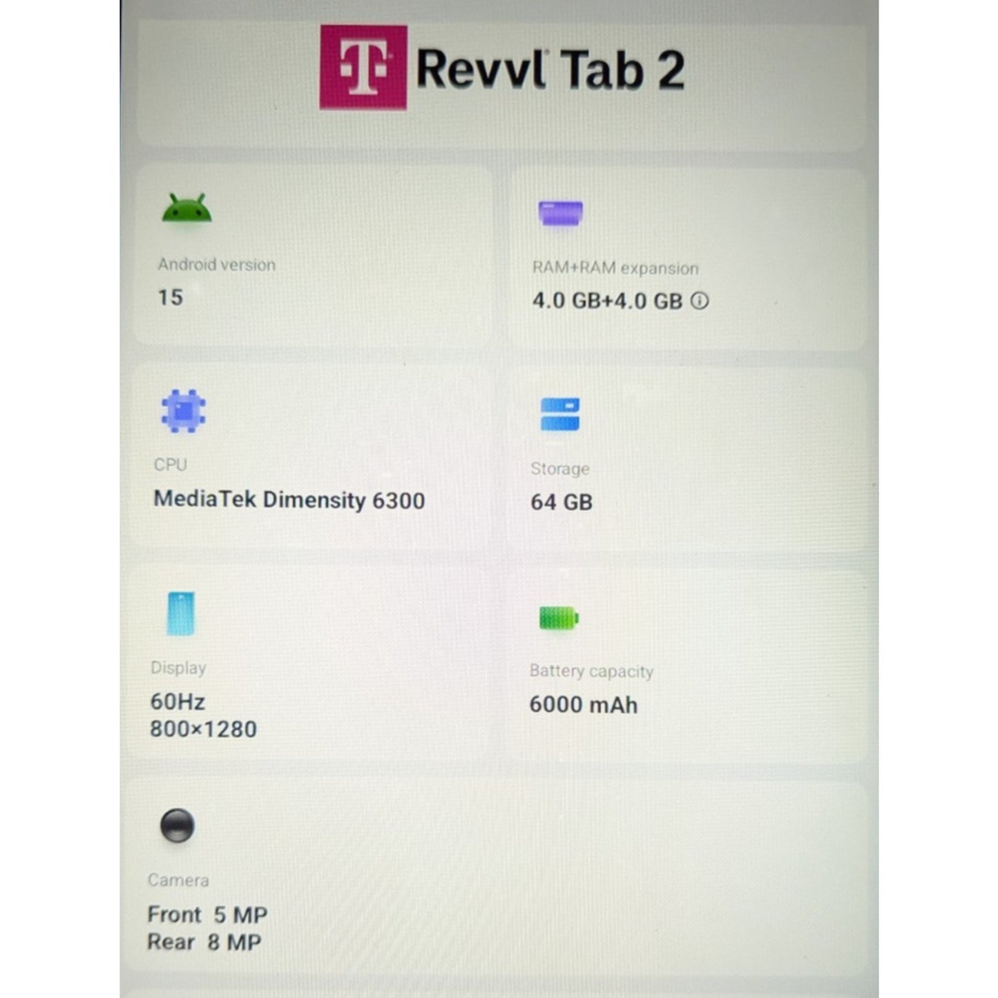 T-Mobile Revvl Tab 2 - 64GB