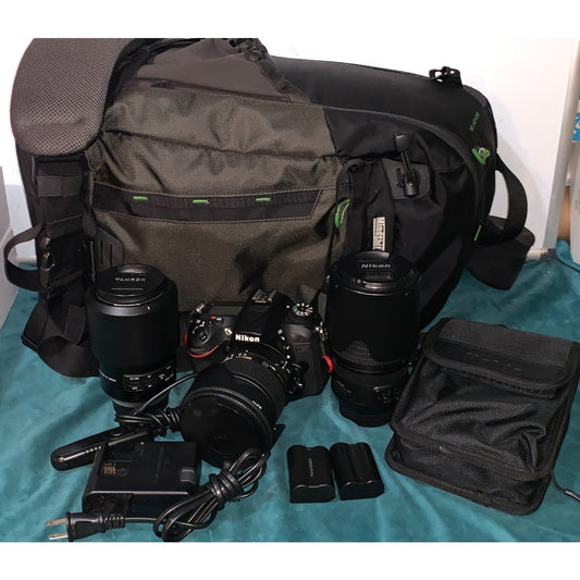 Nikon D7200 DSLR Camera with Nikon AF-s 70-300mm, Sigma 17-50mm, Tamron SP 90mm