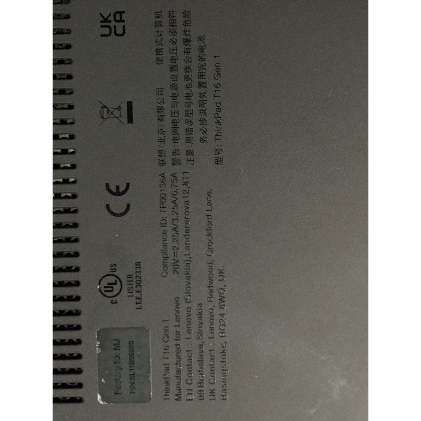 Lenovo ThinkPad T16 Gen 1 16" Laptop i5 512GB SSD 16GB RAM