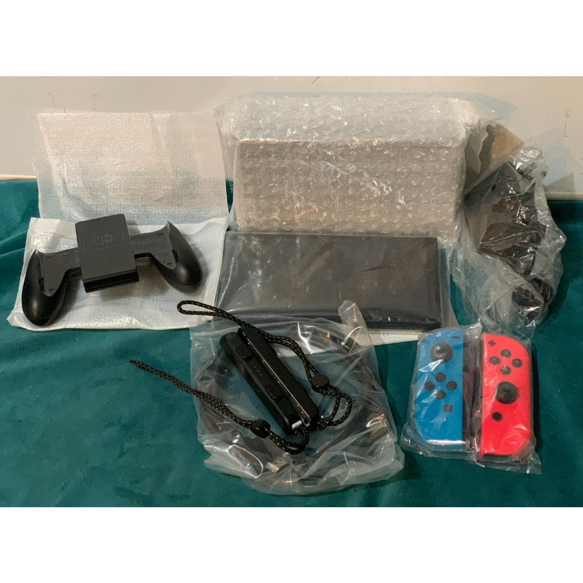 Nintendo Switch OLED Model 64GB Console w/ Neon Red/Blue Joy-Con Dock w/ LAN