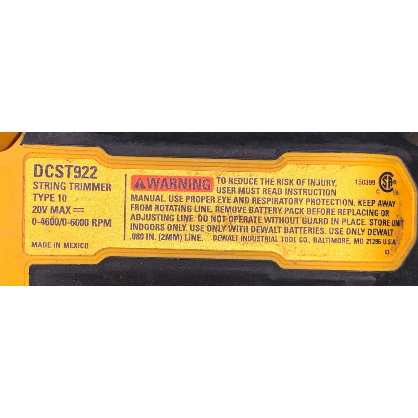 DEWALT 20V MAX 14 in. Brushless Cordless Battery Powered Foldable String Trimmer