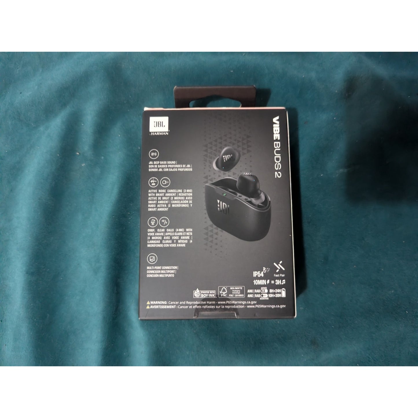 JBL Vibe Buds 2 True Wireless Bluetooth Noise Canceling Earbuds Black