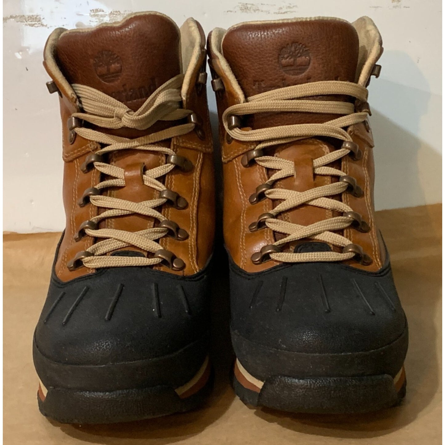 Mens Size 10 Timberland Euro Hiker Shell Toe Boots Tobacco Brown A18DD