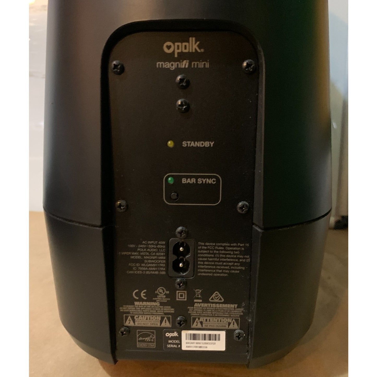 Polk MagniFi Mini Home Theater Soundbar Bluetooth Speaker Subwoofer Remote WORKS