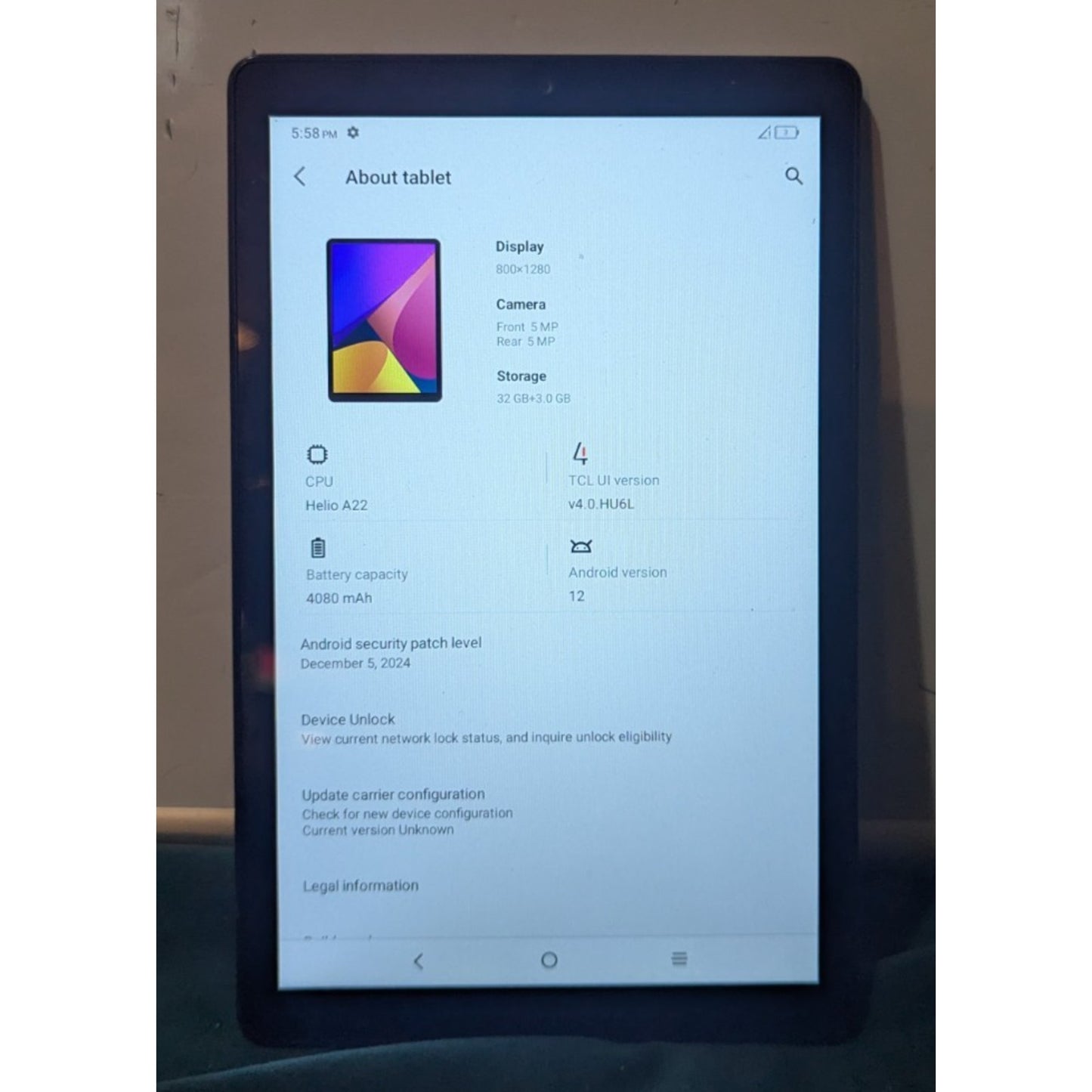 TCL TAB 8 LE Metro by T-Mobile Tablet WIFI 32GB 9137W