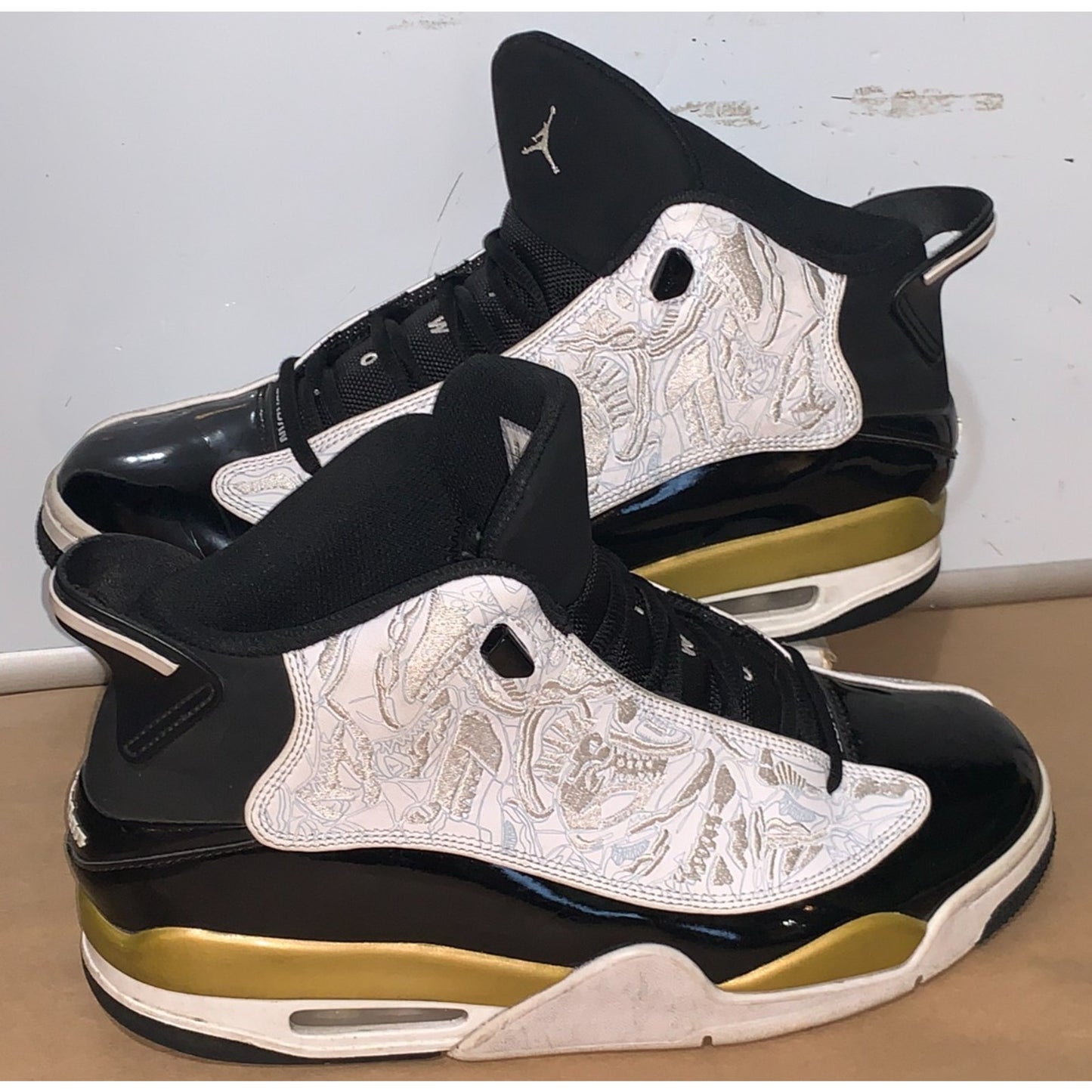 Nike Air Jordan Dub Zero Men Size 10 311046-005 Metallic Gold Basketball Shoes