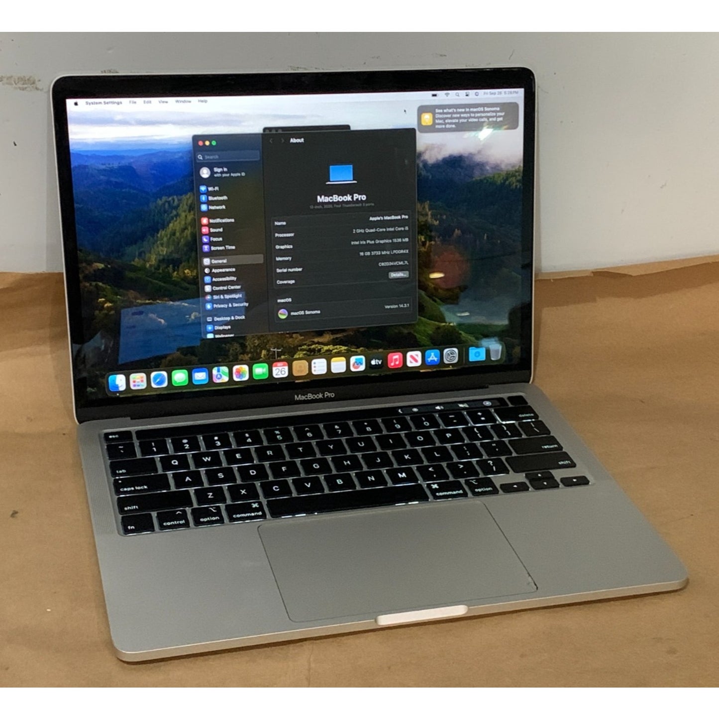 Apple MacBook Pro 13-inch 2020 2GHz Quad-Core Intel Core I5, 16GB RAM, 512GB SSD