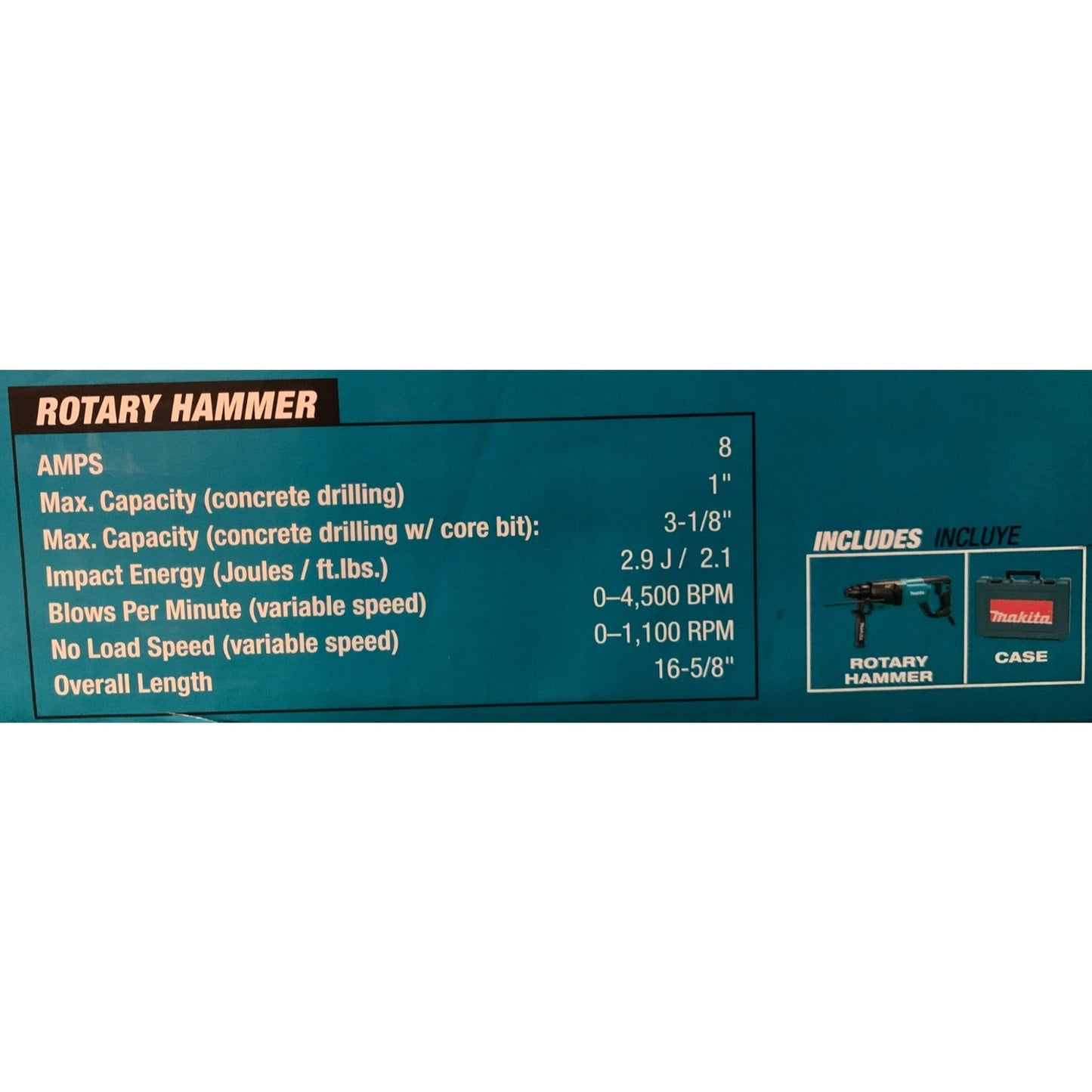Makita HR2641X1 1" Rotary Hammer Angle Grinder Set