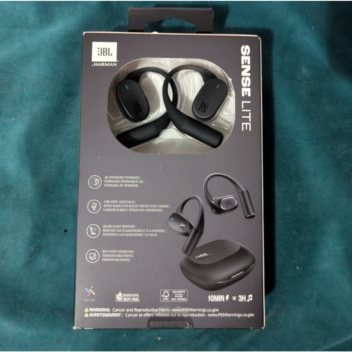 JBL Sense Lite True Wireless Open-Ear Headphones (Black)