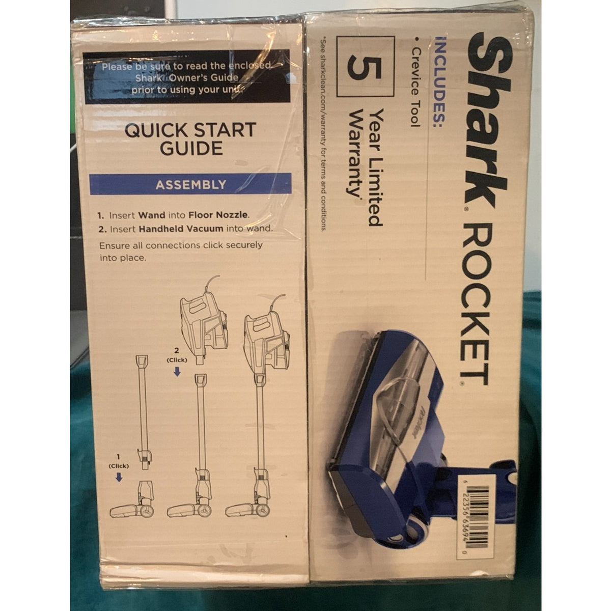 Shark ROCKET Corded Carpet & Floors Stick Vacuum HV200 Blue/Silver