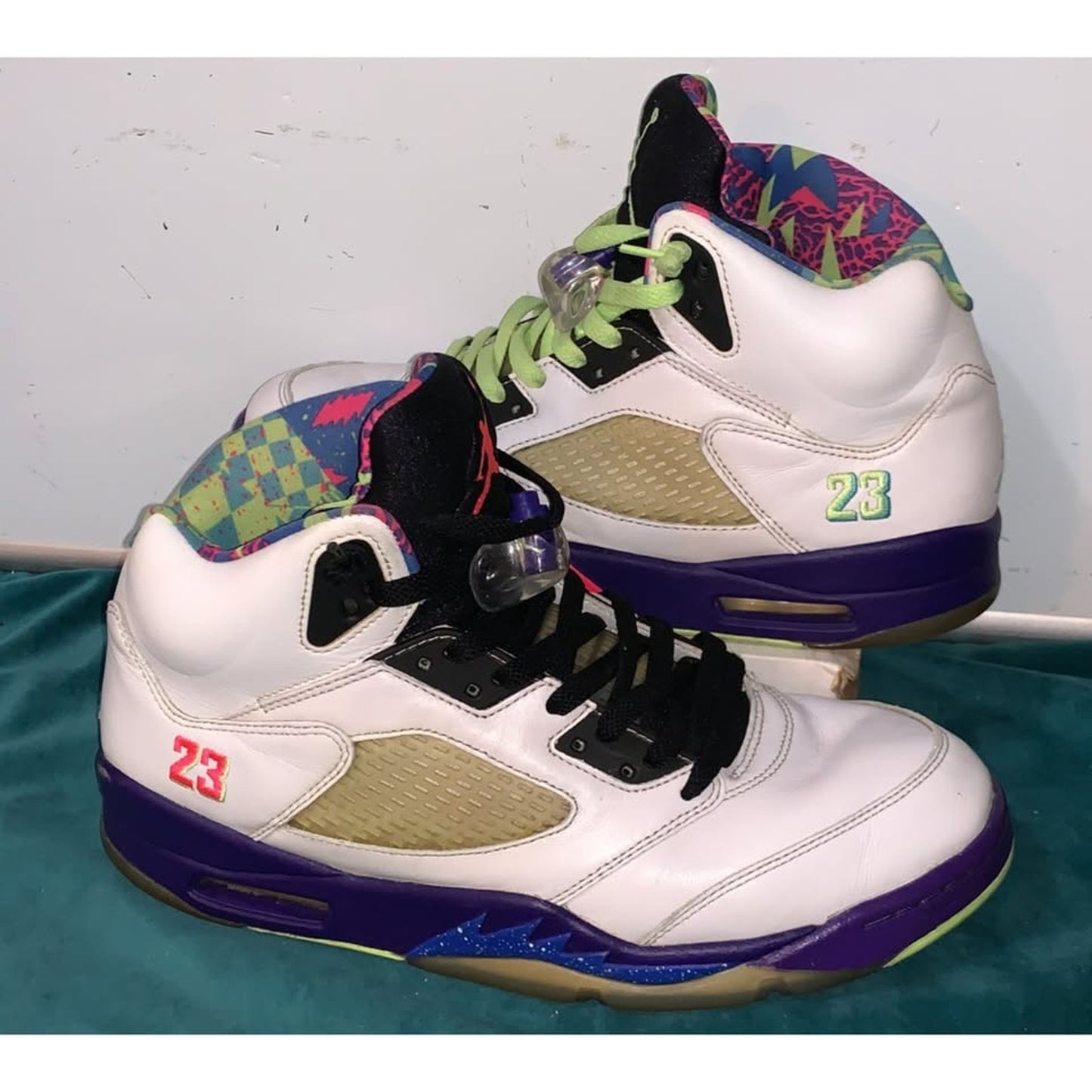 Nike Air Jordan 5 Retro Alternate Bel-Air White/Green/Purple DB3335100 Size 10.5