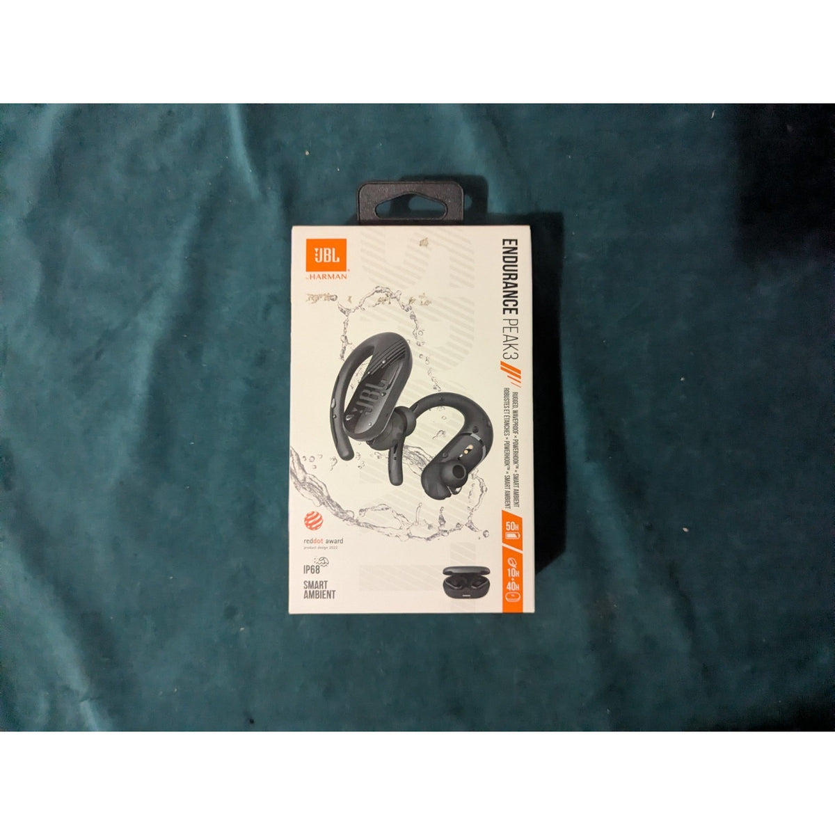 JBL Endurance Peak 3 Bluetooth Wireless Earbuds Black