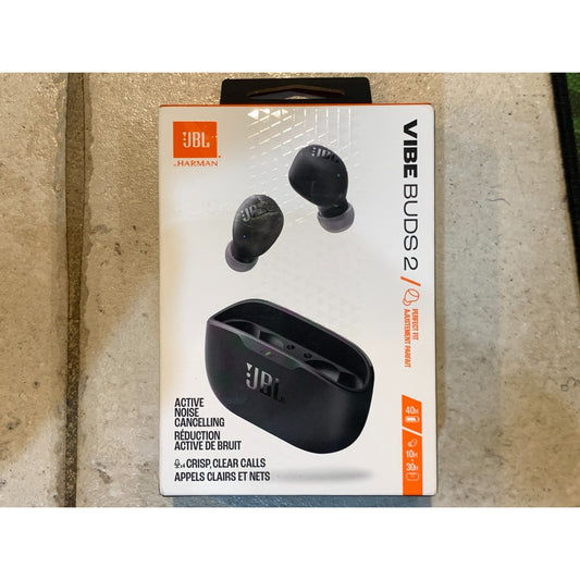 JBL Vibe Buds 2 True Wireless Bluetooth Noise Canceling Earbuds Black