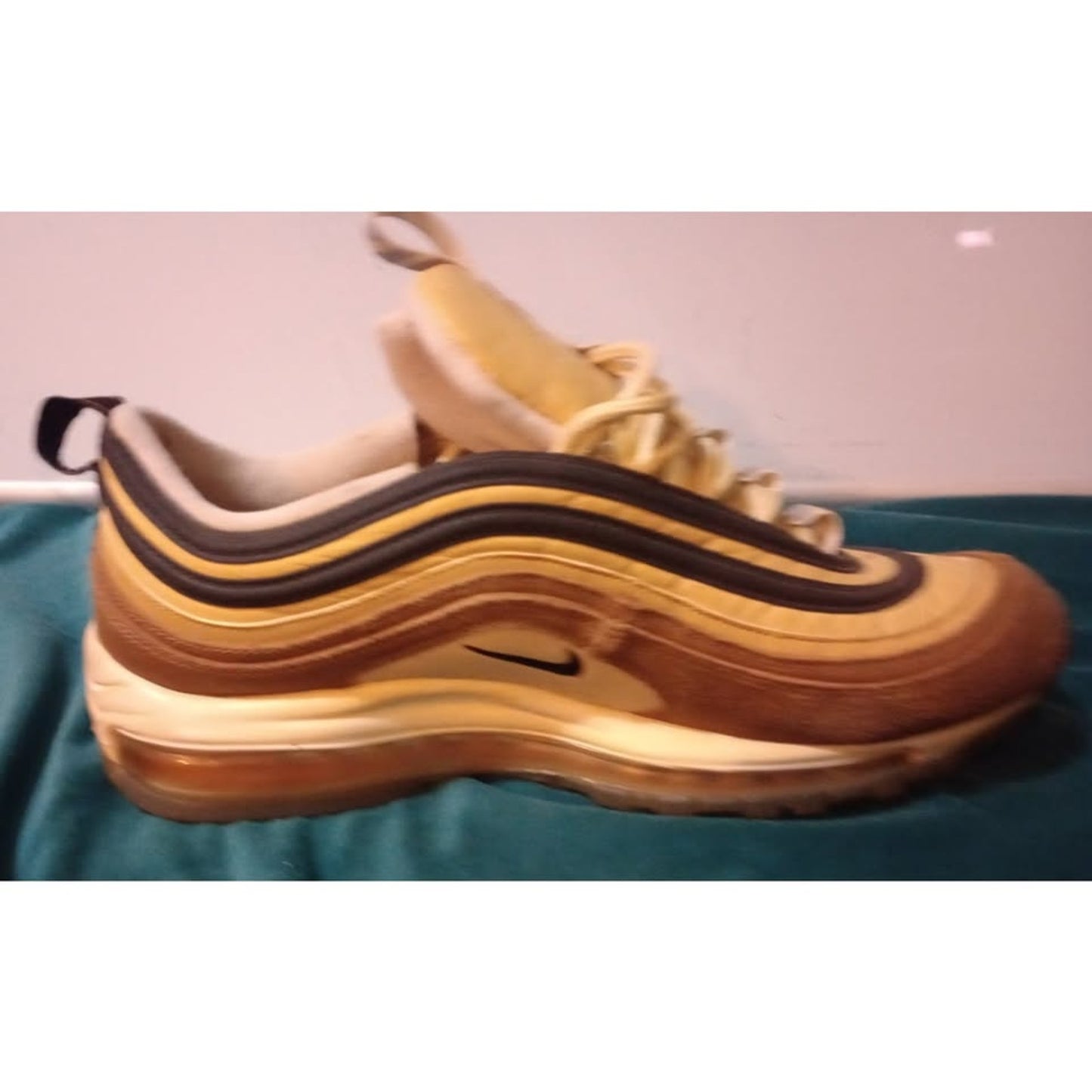 Nike Air Max 97 Ale Brown Elemental Gold Sneaker 921826-201 Men's 9.5