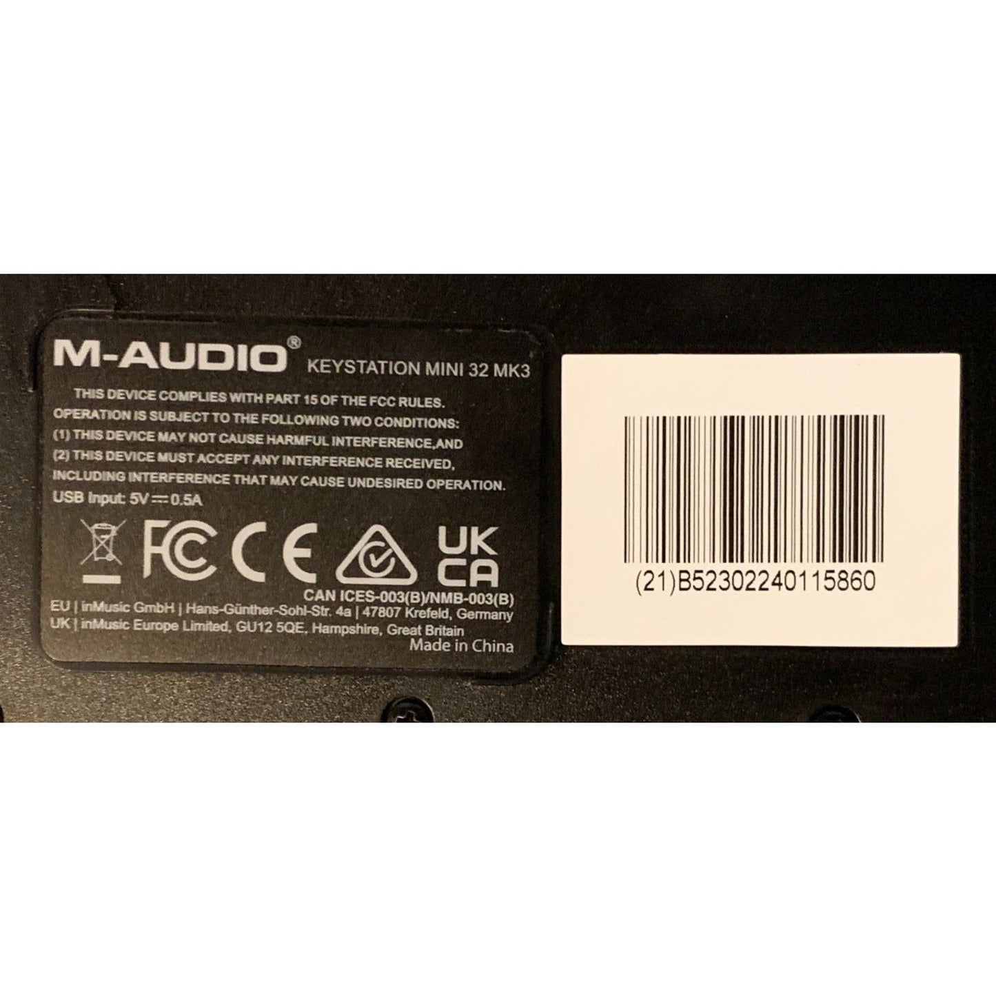 M-Audio Keystation Mini 32 MK3 - USB MIDI Keyboard