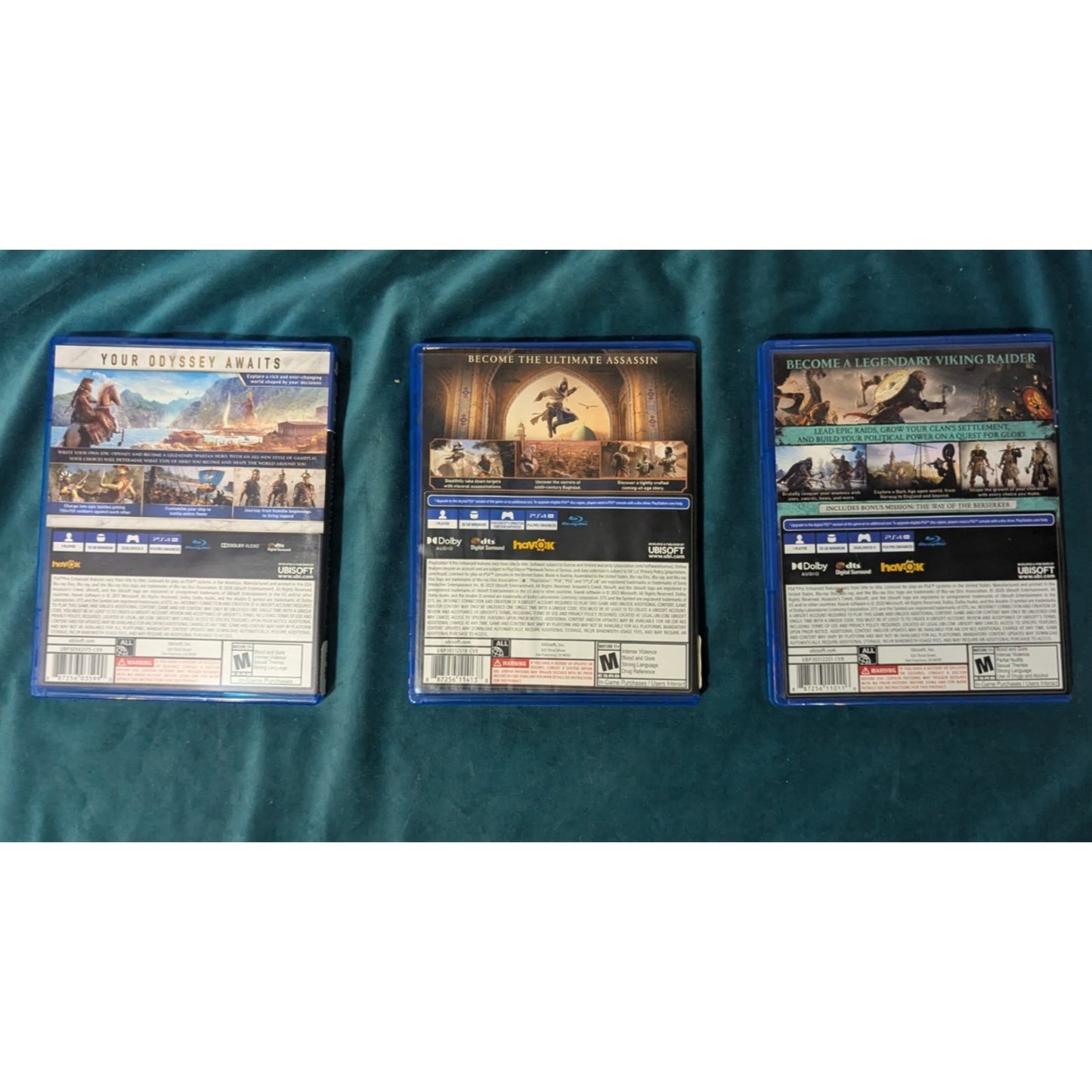 Assassin's Creed Mirage, Valhalla And Odyssey Combo- Sony PlayStation 4